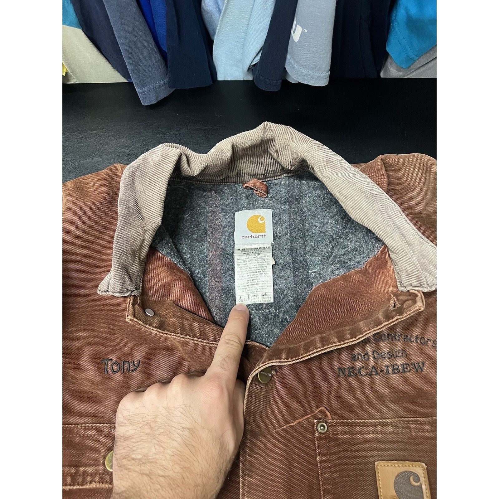 Carhartt Carhartt C02 CLY Chore Coat Large Vintage Faded Work Jacket Size US L / EU 52-54 / 3 - 5 Thumbnail