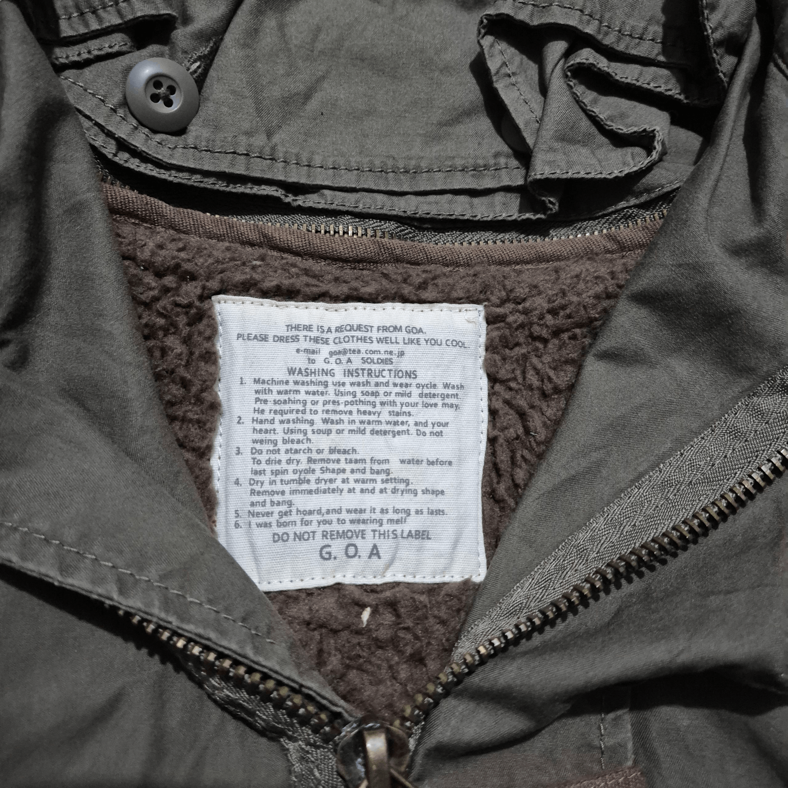 Goa military fur hoodie jacket