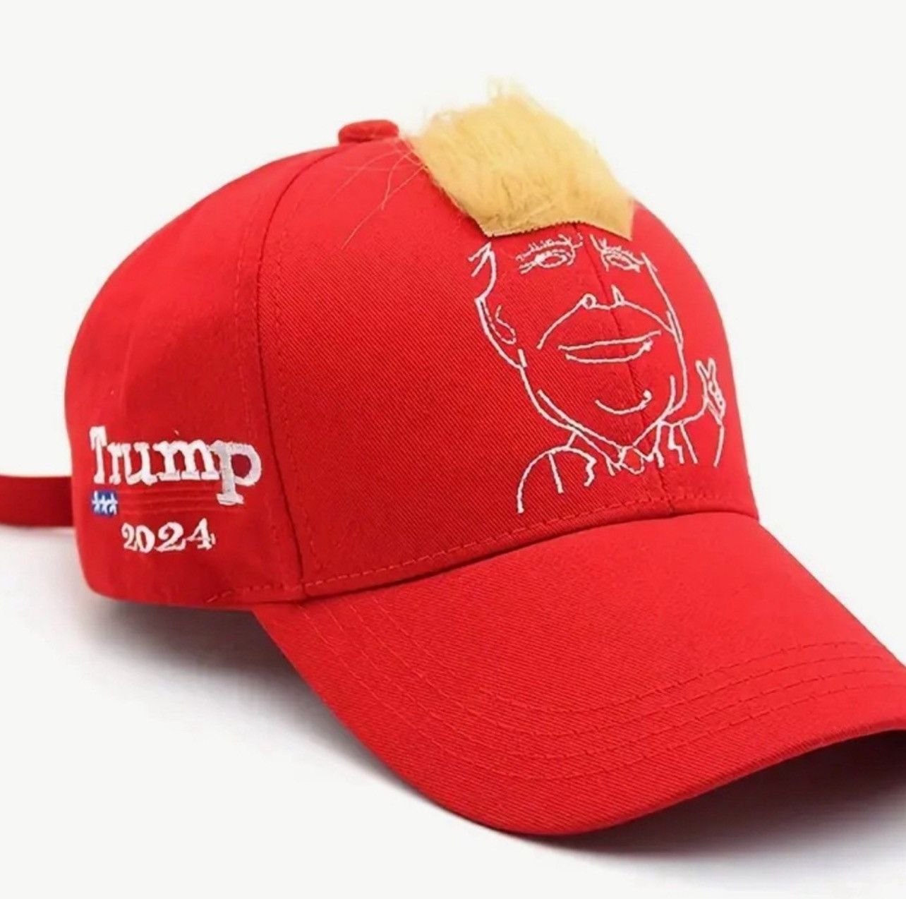 Other New President Donald Trump Hair 2024 MAGA Baseball Cap Hat Size ONE SIZE - 1 Thumbnail