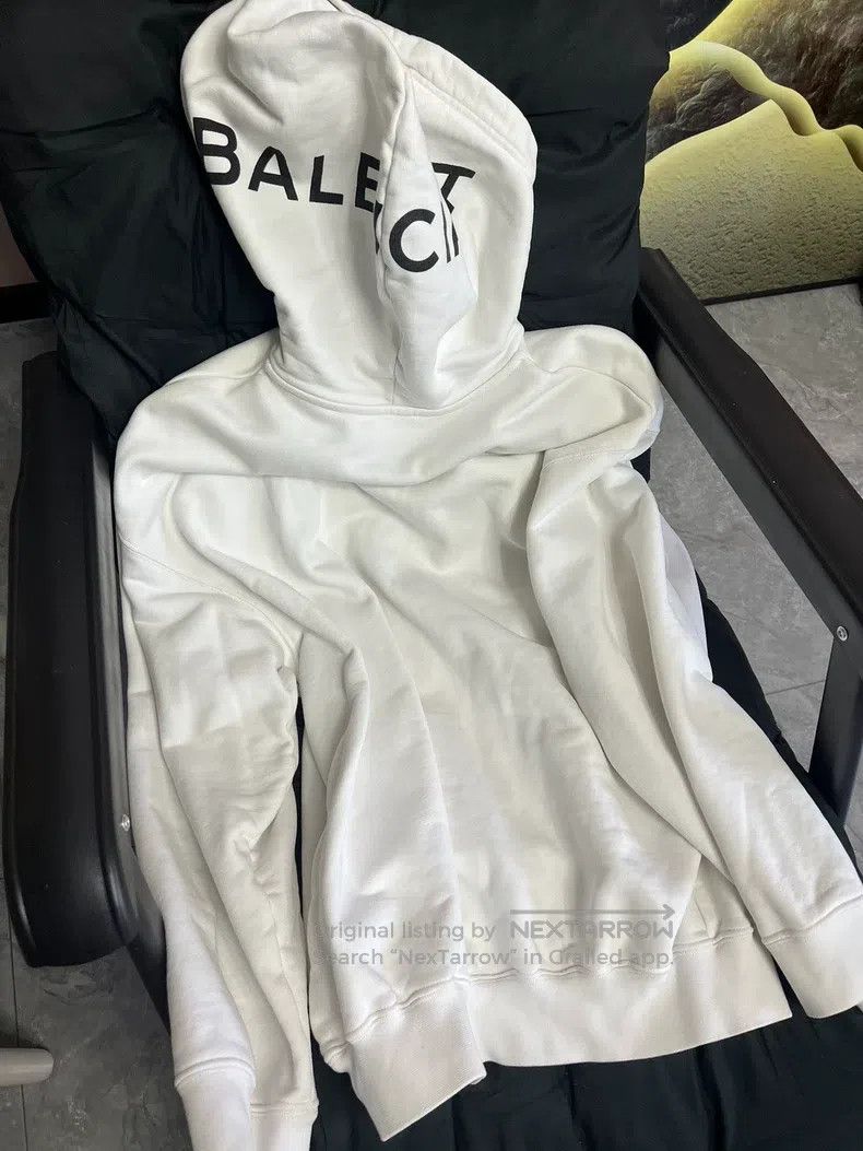 Balenciaga Balenciaga Hooded Sweatshirt White Size US M / EU 48-50 / 2 - 1 Thumbnail