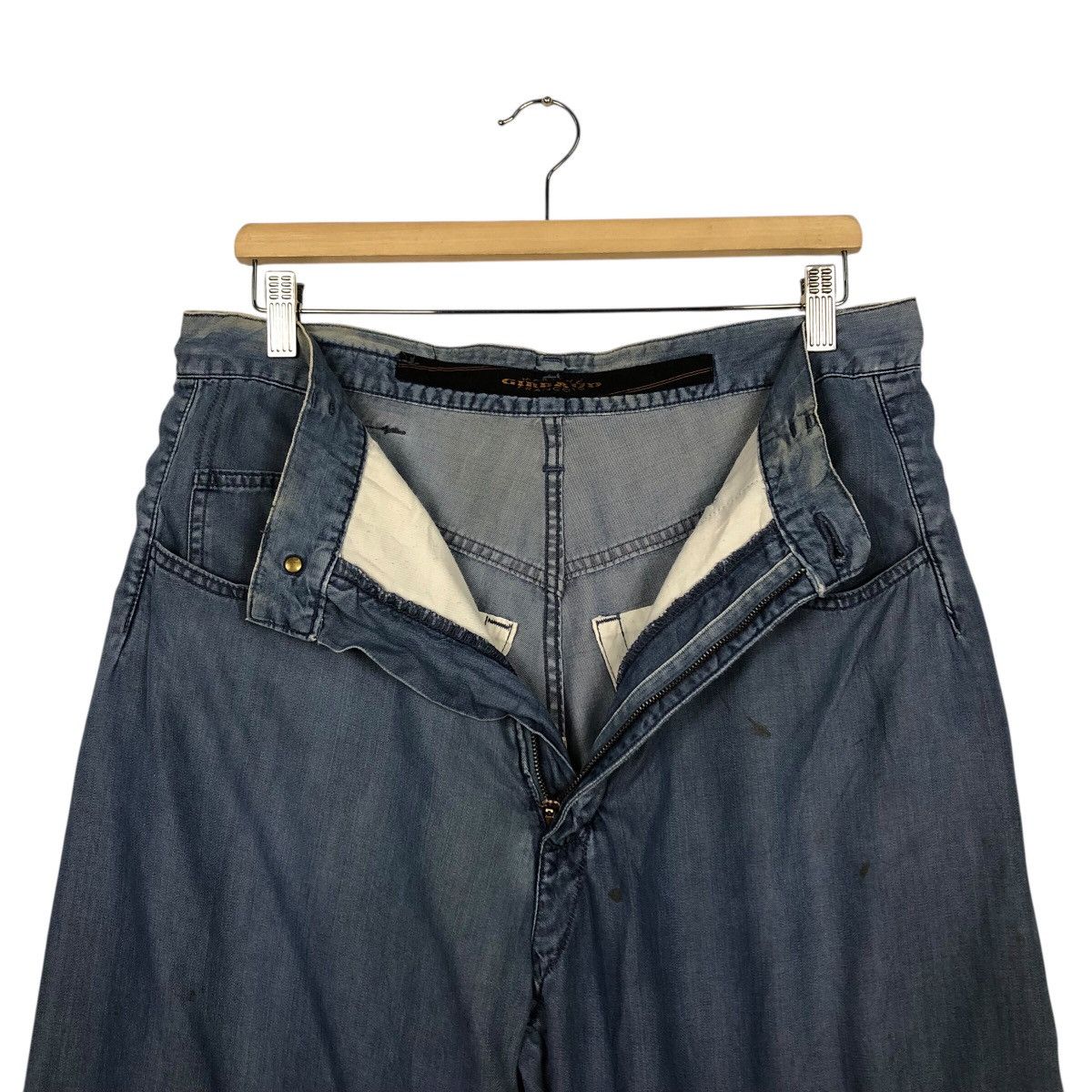 Marithe + Francois Girbaud French Workwear Blue Wide Pants – Marthe Girbaud Size 32" / US 10 / IT 46 - 17 Thumbnail