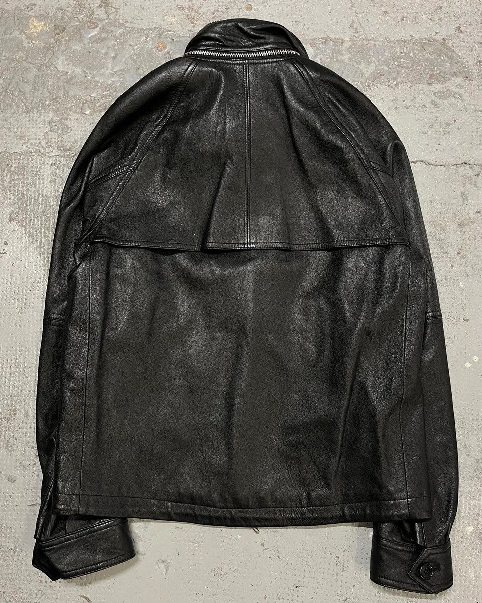 Saint Laurent Paris AW2017 Saint Laurent Black Leather Hooded Detachable Collar Jacket Size US S / EU 44-46 / 1 - 9 Thumbnail