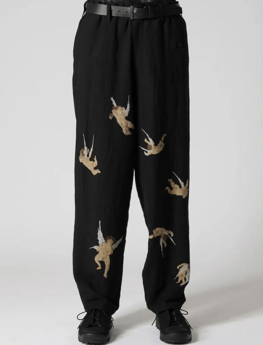 Yohji Yamamoto Yohji Yamamoto Pour Homme - ANGEL PRINT PANTS Size US 32 / EU 48 - 1 Thumbnail
