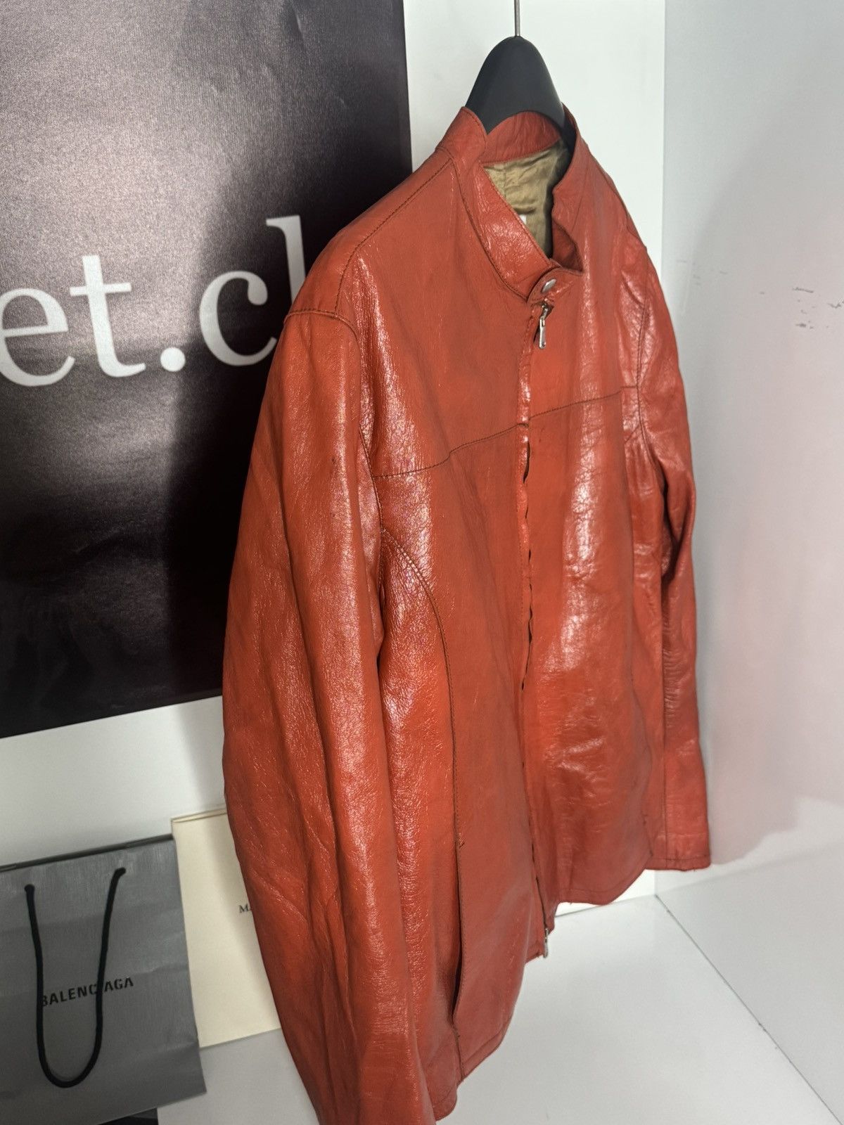 Vera Pelle ✅Vera Pelle red leather archive jacket vintage italian Size US M / EU 48-50 / 2 - 6 Thumbnail