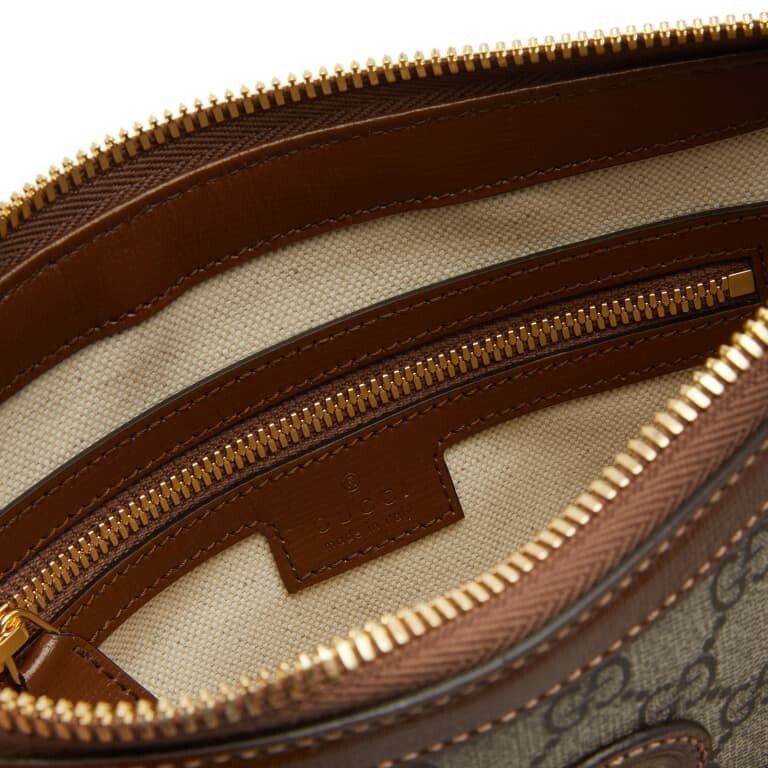 Gucci GUCCI Interlocking Beige GG Canvas Crossbody Bag New Size ONE SIZE - 4 Thumbnail