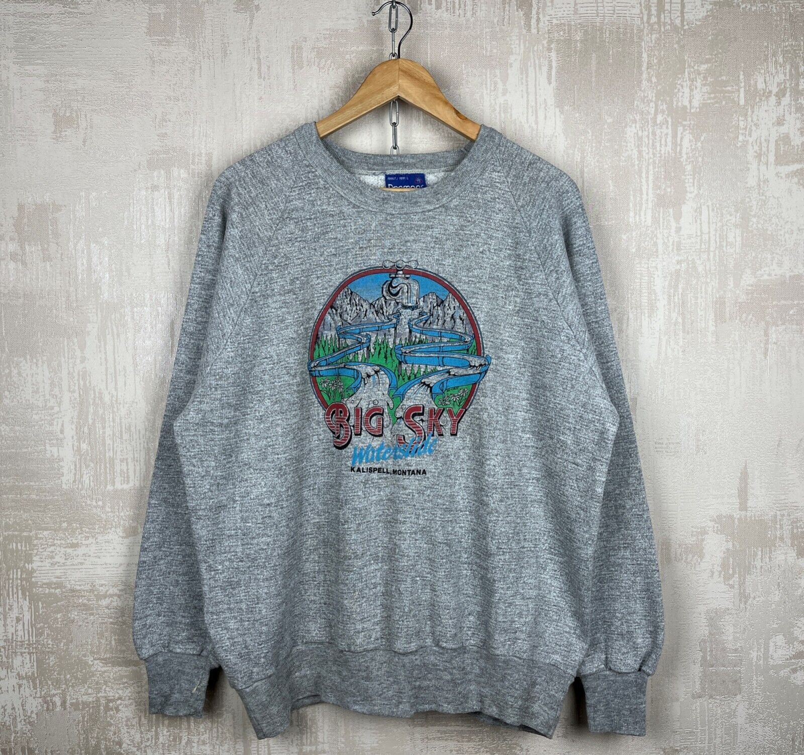 Vintage Vintage Big Sky Waterslide Kalispell Montana Sweatshirt Size US XL / EU 56 / 4 - 1 Thumbnail