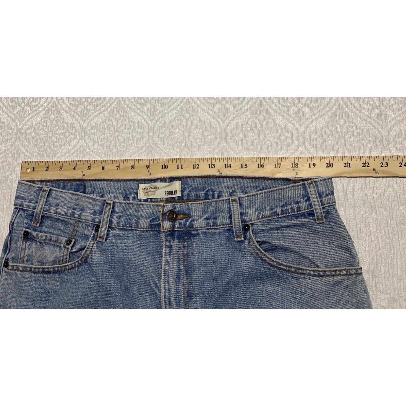 Levi's Levi Strauss Signature Jeans Mens 40x32 Regular Fit Denim Straight Leg Classic Size US 40 / EU 56 - 7 Thumbnail