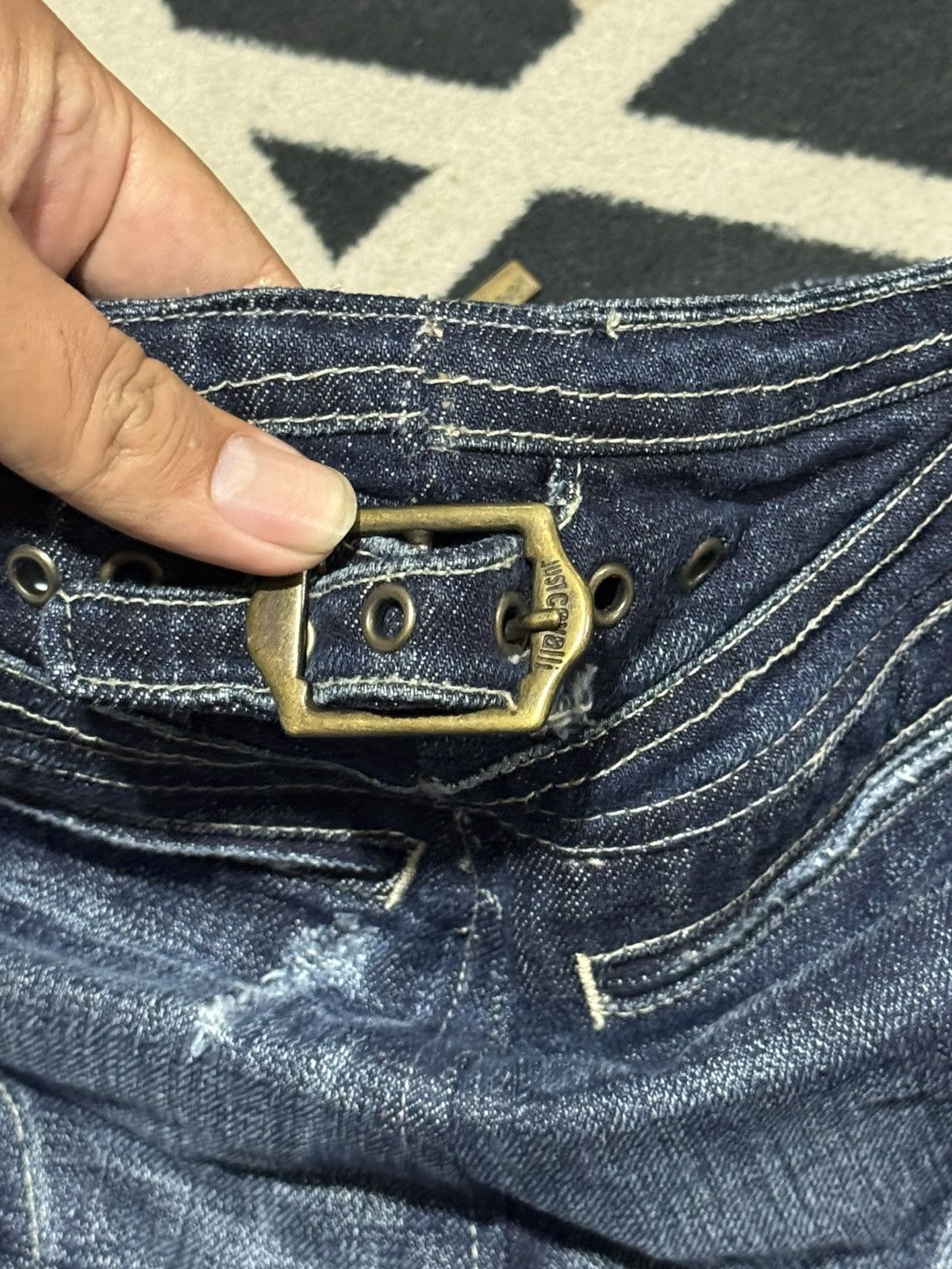 Just Cavalli 2000s Justcavalli Zipper Pants Denim Flared Low Waist Size 27" / US 4 / IT 40 - 14 Thumbnail