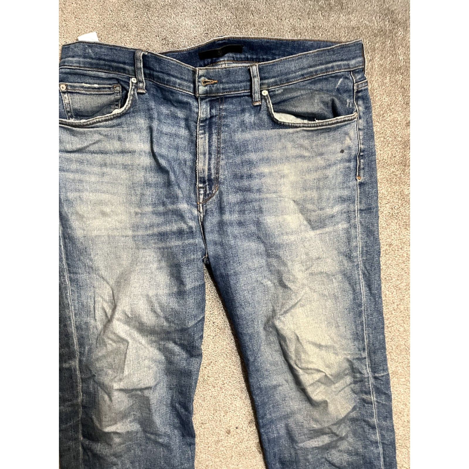 Vintage Joe's Jeans Classic Straight Jeans | Denim Blue Cotton Blend | Size 38 x 31 | 5-Pocket, Zipper Fly | Mid Rise, Stretch | Regular Length | Men Size US 38 / EU 54 - 4 Thumbnail