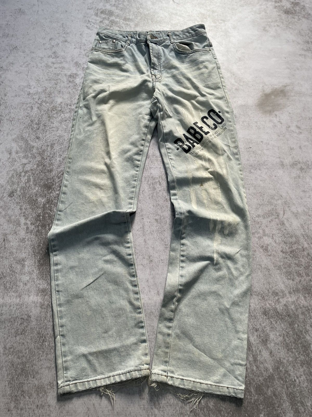 Hysteric Glamour × If Six Was Nine × Le Grande Bleu (L.G.B.) 2000s babeco poem acid wash japan denim pants y2k style Size US 29 - 1 Thumbnail