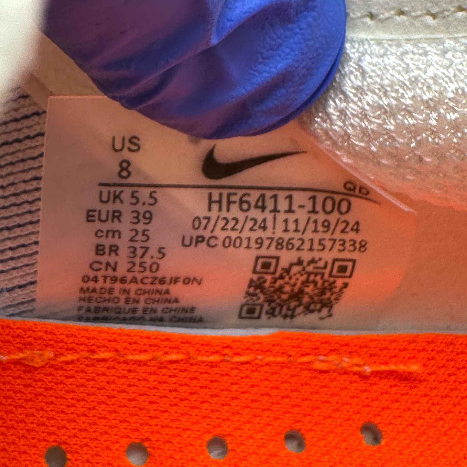 Nike NIKE Women's 8 ZoomX Vaporfly Next% 4 Sail Orange HF6411-100 Size US 8 / IT 38 - 2 Thumbnail