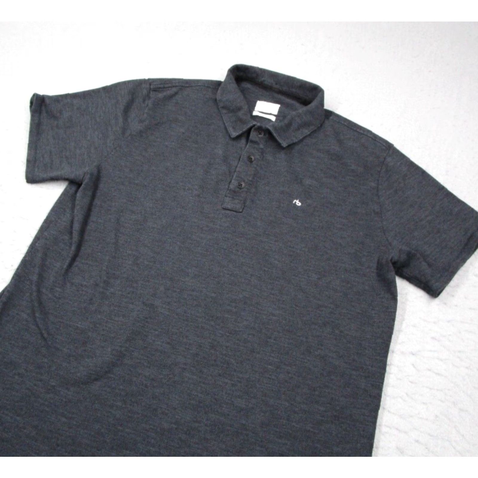 Rag & Bone Rag Bone Polo Shirt Mens Large Gray Short Sleeve Golf Stretch Casual Workwear Polo Shirt Size US L / EU 52-54 / 3 - 2 Thumbnail