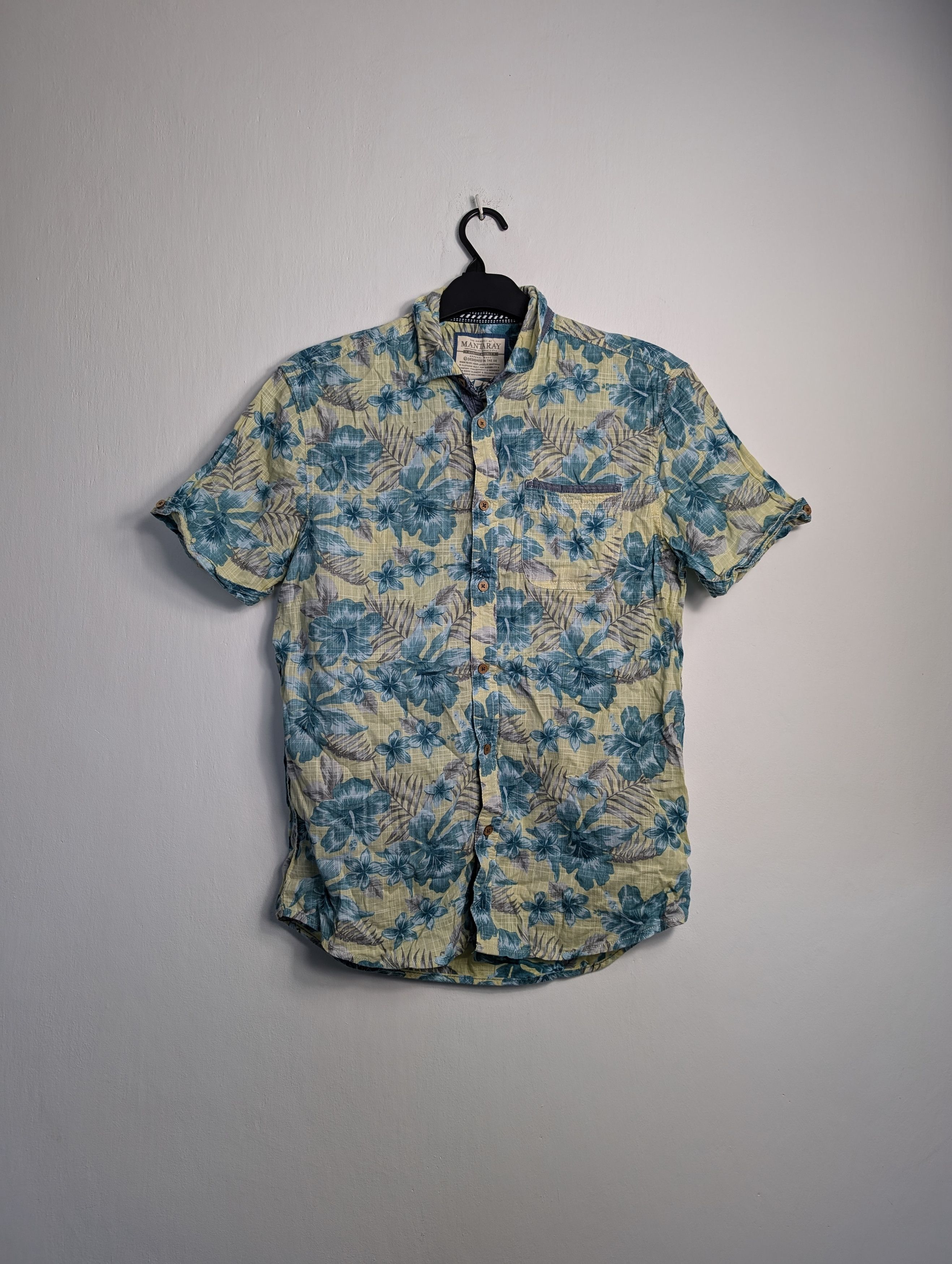 Vintage Vintage Y2K Hawaiian Shirt - Summer Floral Palm Tree Print Size US S / EU 44-46 / 1 - 1 Thumbnail