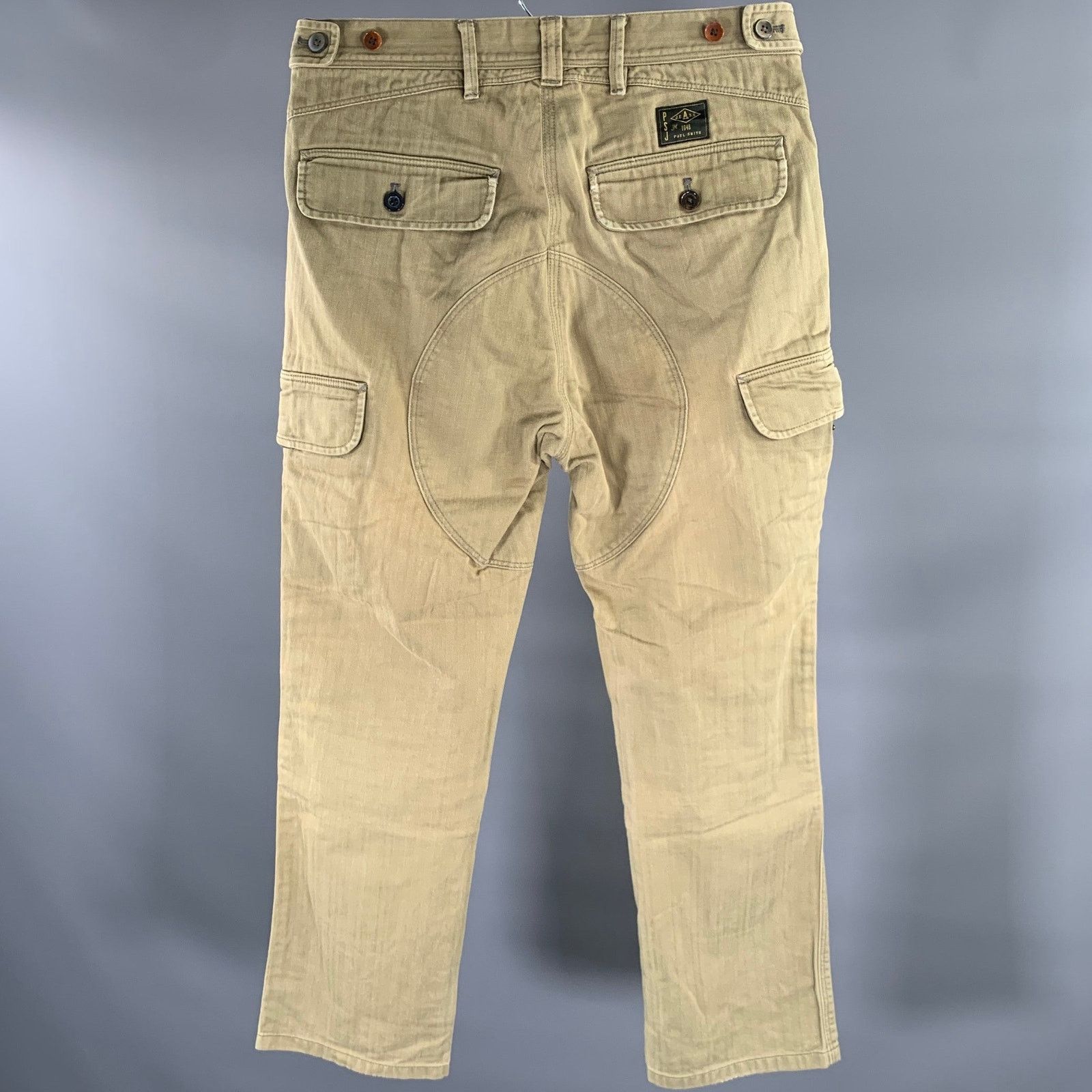 Paul Smith PAUL SMITH JEANS Size 30 Khaki Herringbone Cargo Pants Size US 30 / EU 46 - 3 Thumbnail