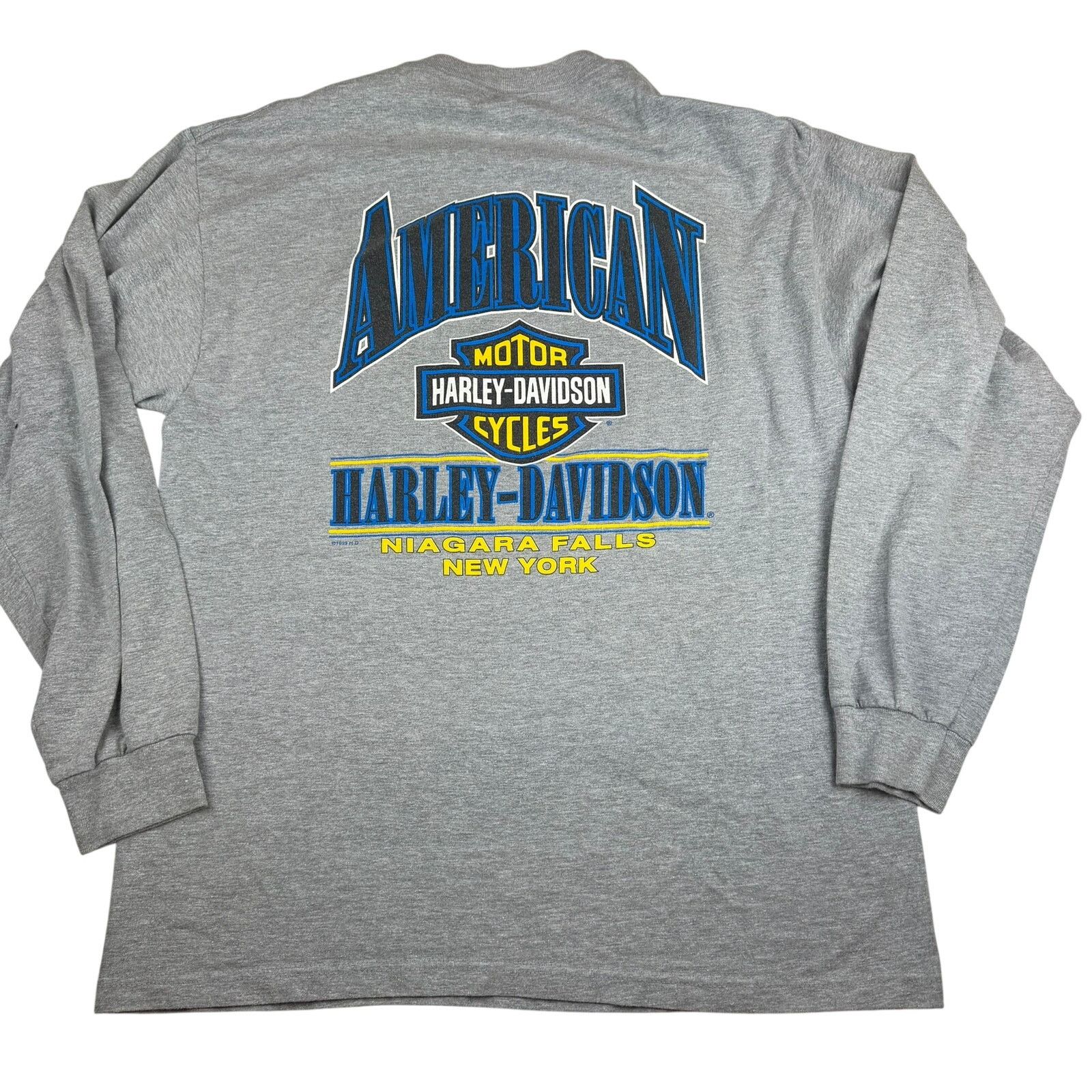 Harley Davidson Harley-Davidson 2001 Long Sleeve Tee Gray XL Size US XL / EU 56 / 4 - 2 Thumbnail