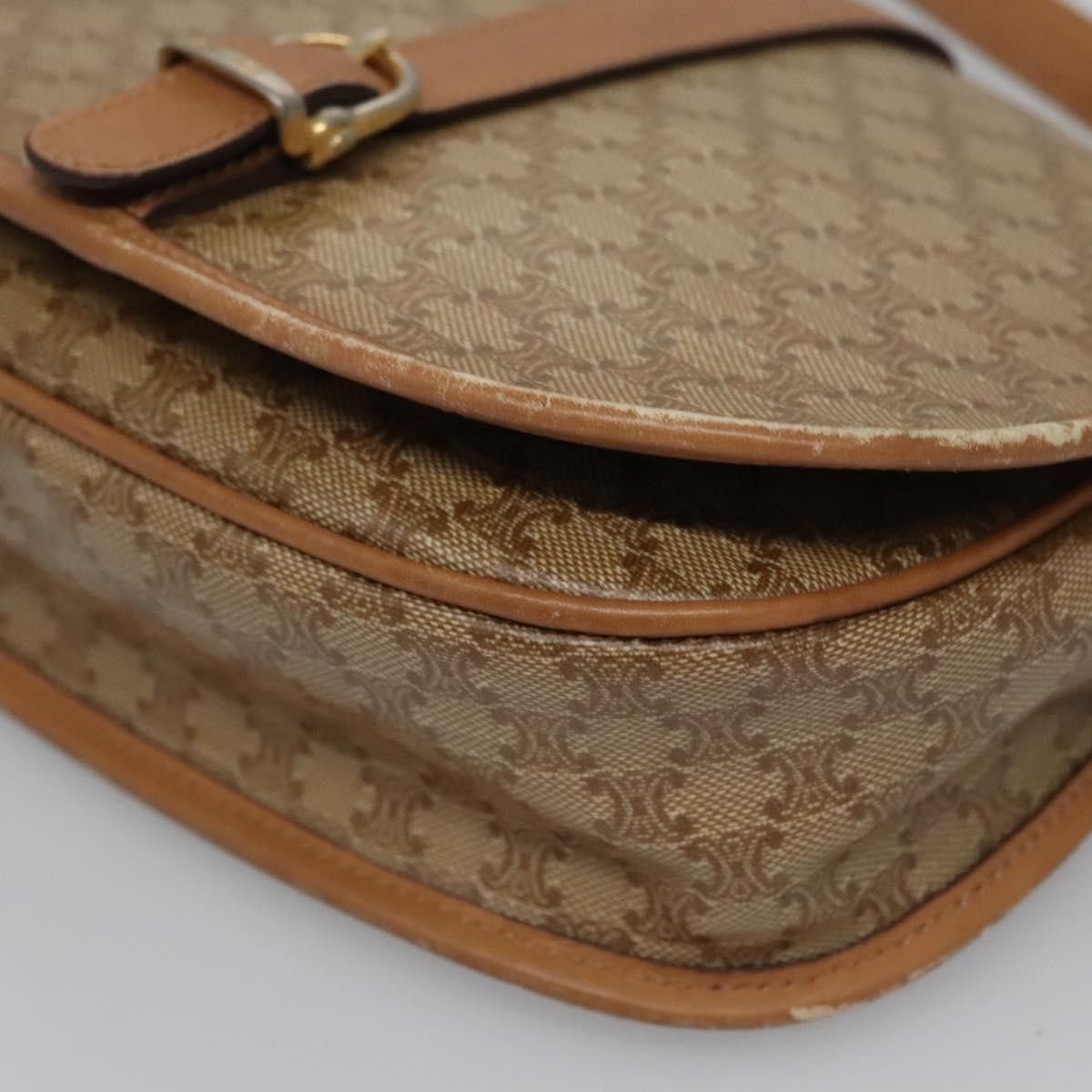 Celine CELINE Macadam Canvas Shoulder Bag Beige Size ONE SIZE - 11 Thumbnail