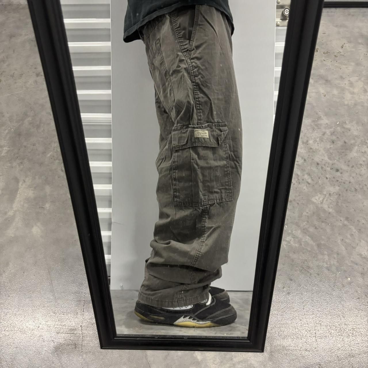 Japanese Brand × Vintage Crazy Vintage Y2K/2000s Baggy Faded Grey Skater Cargo Pants! Size US 40 / EU 56 - 2 Thumbnail