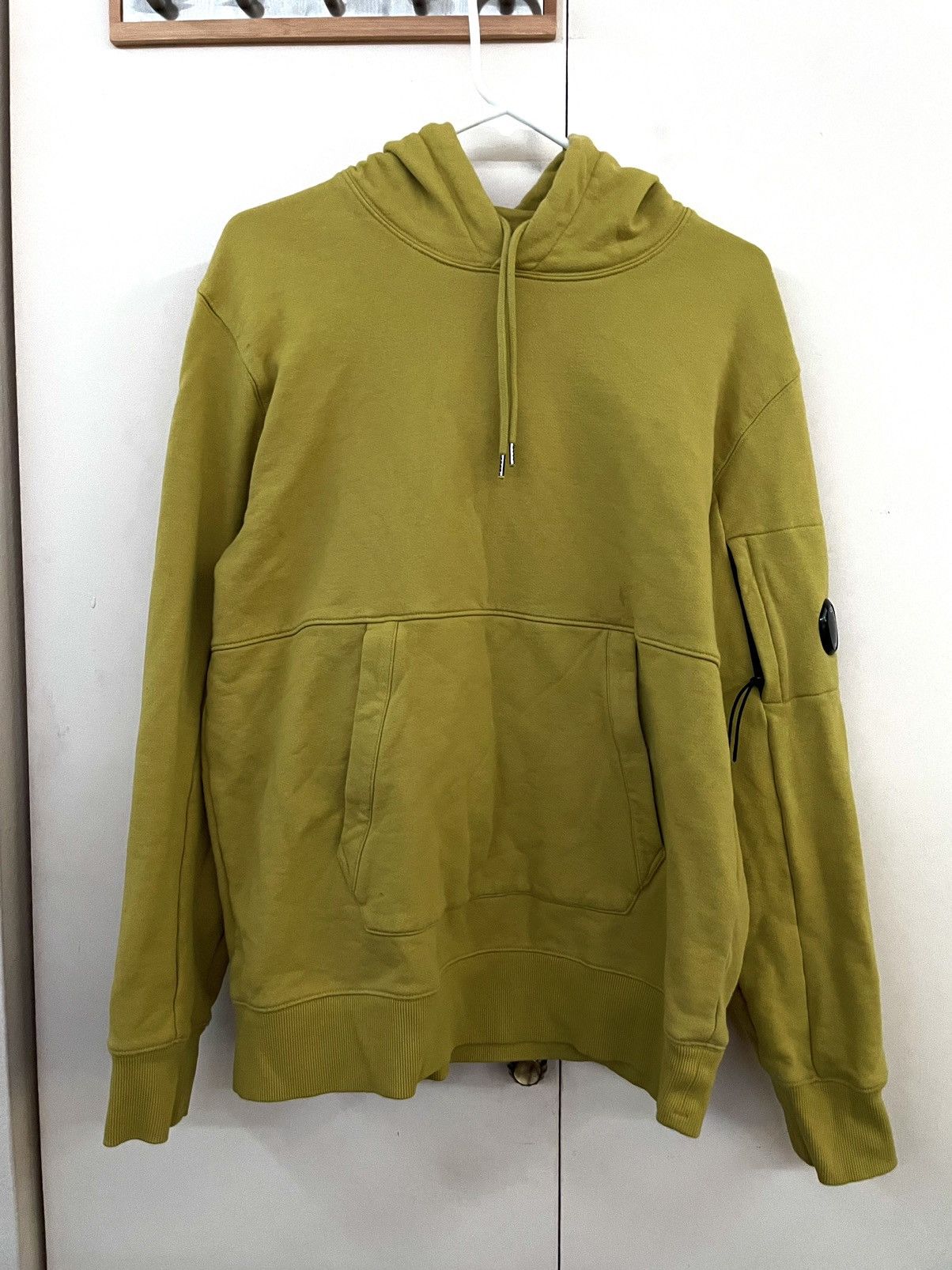 image of C P Company Cp Company Diagonal Raised Hoodie in Moss Green, Men's (Size XL)