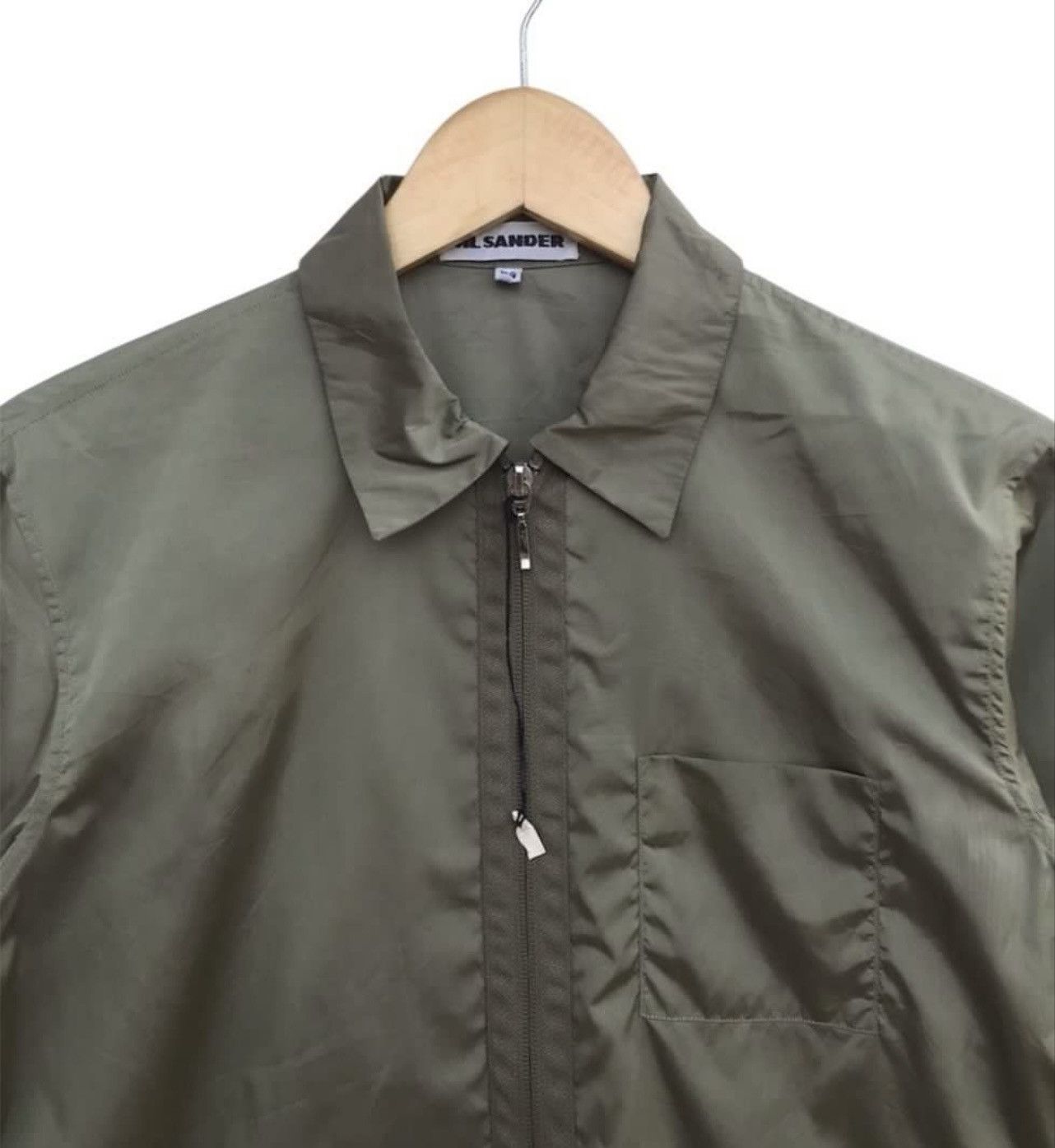 Jil Sander Jil Sander Technical Lightweight Zip-Up Jacket Olive Size US S / EU 44-46 / 1 - 3 Thumbnail