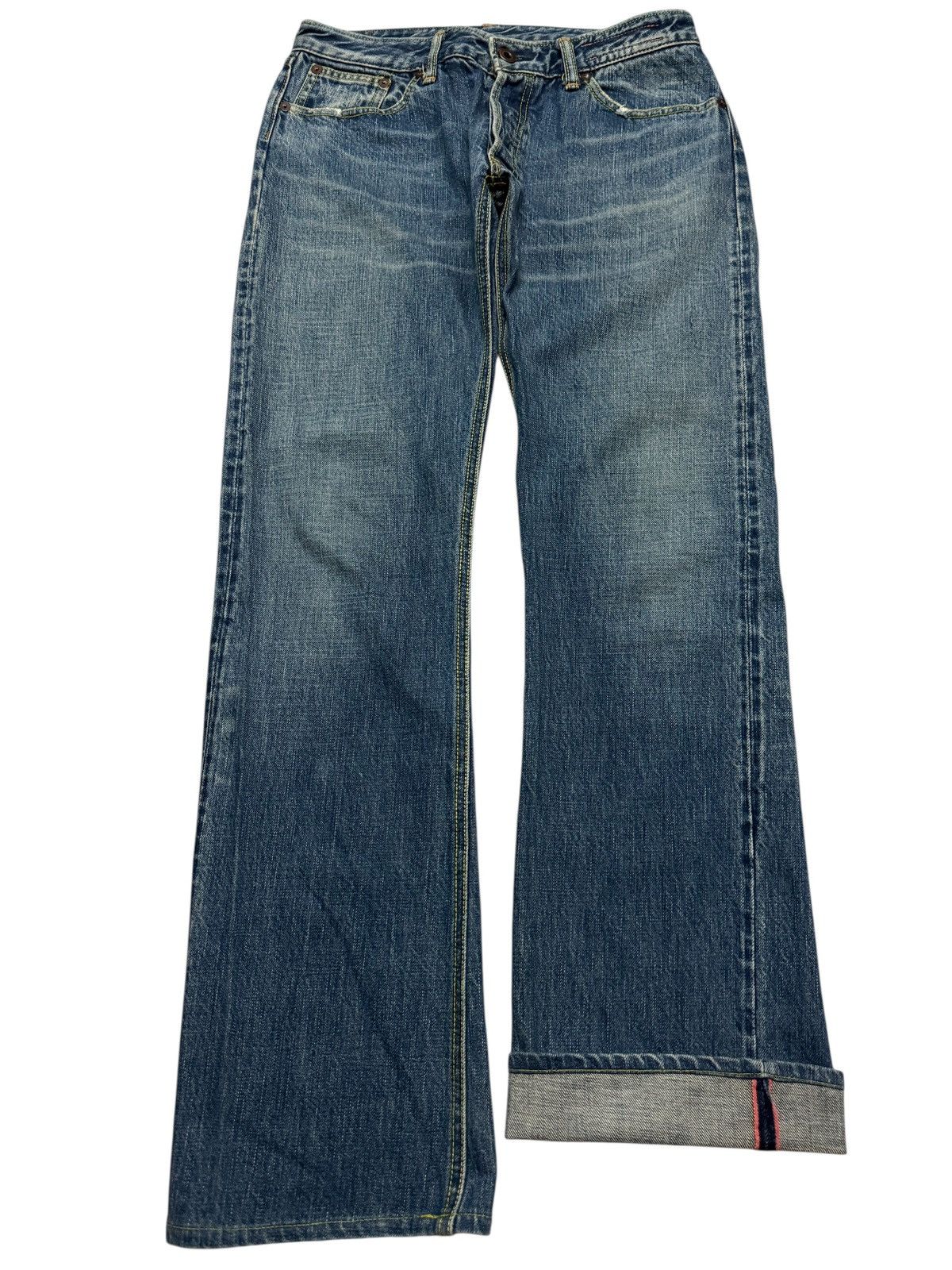 Japanese Brand 💥MADE IN JAPAN💥KALOTOOL PROJECT SELVEDGE REDLINE MUDWASH Size US 28 / EU 44 - 1 Thumbnail