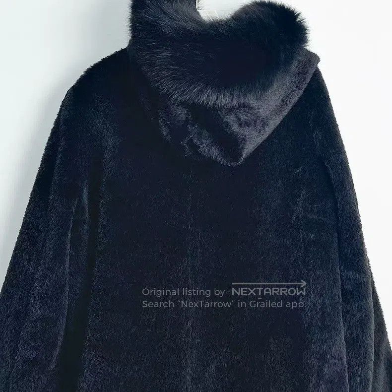 Max Mara Max Mara Black Hooded Fleece Coat Size S / US 4 / IT 40 - 7 Thumbnail