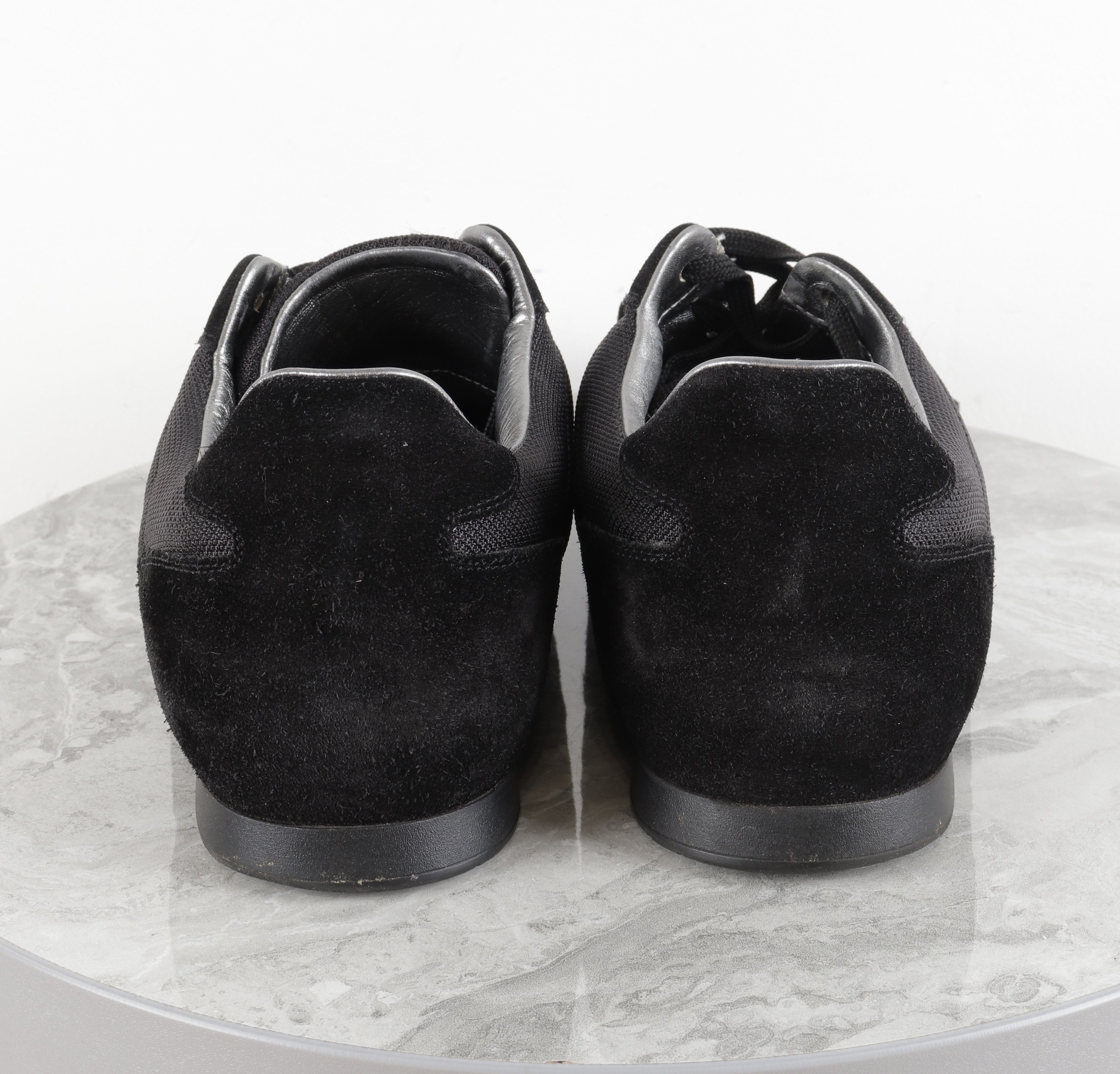 Louis Vuitton Louis Vuitton Black Canvas Suede Sneakers Size US 9.5 / EU 42-43 - 12 Thumbnail