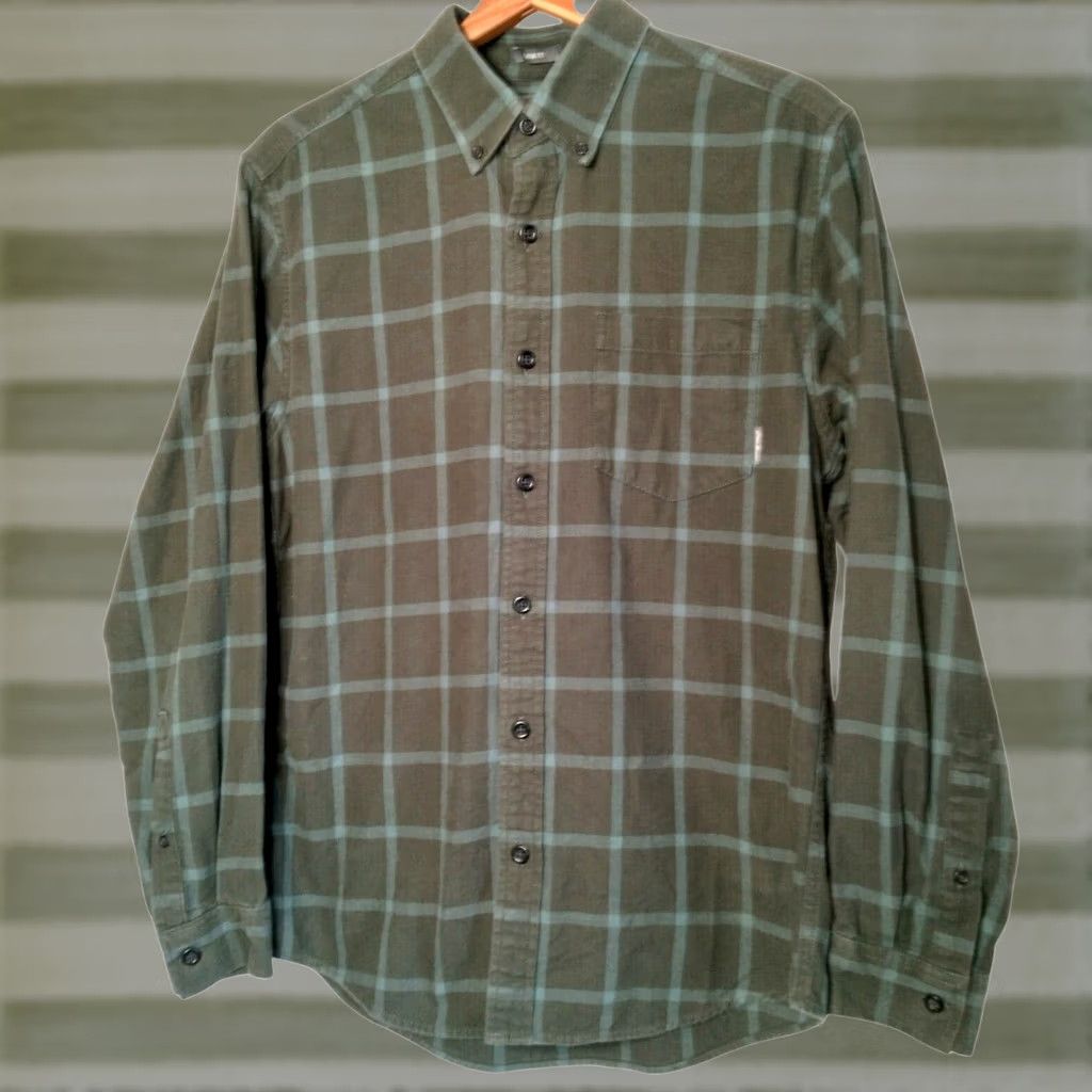 Eddie Bauer Eddie Bauer Flannel Shirt M Classic Fit Green Plaid Cotton Button-Down Workwear Shirt Men Size US M / EU 48-50 / 2 - 1 Thumbnail