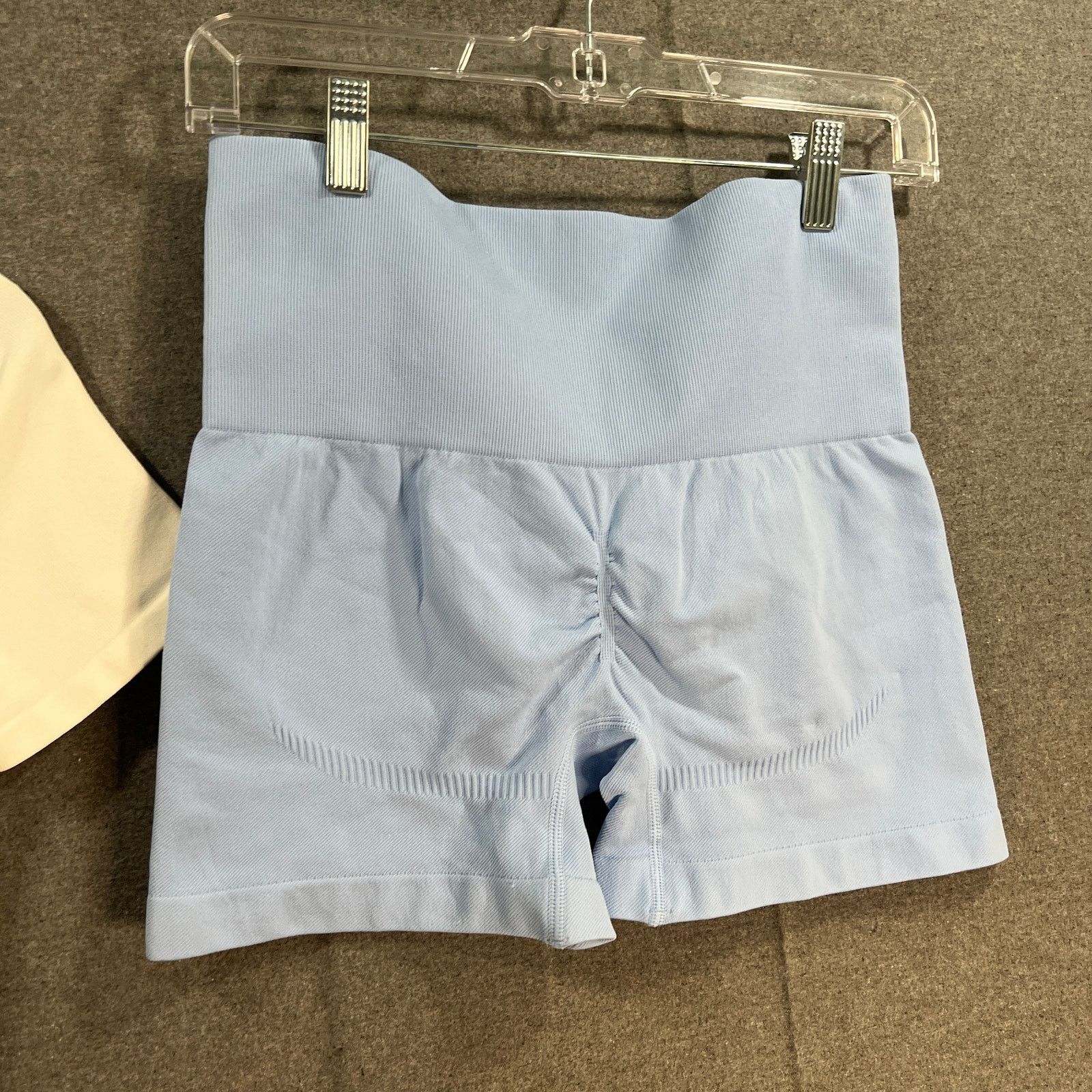 Other OQQ Workout 2 PC White Crop Top Size M and Blue Short Size L Size L / US 10 / IT 46 - 10 Thumbnail