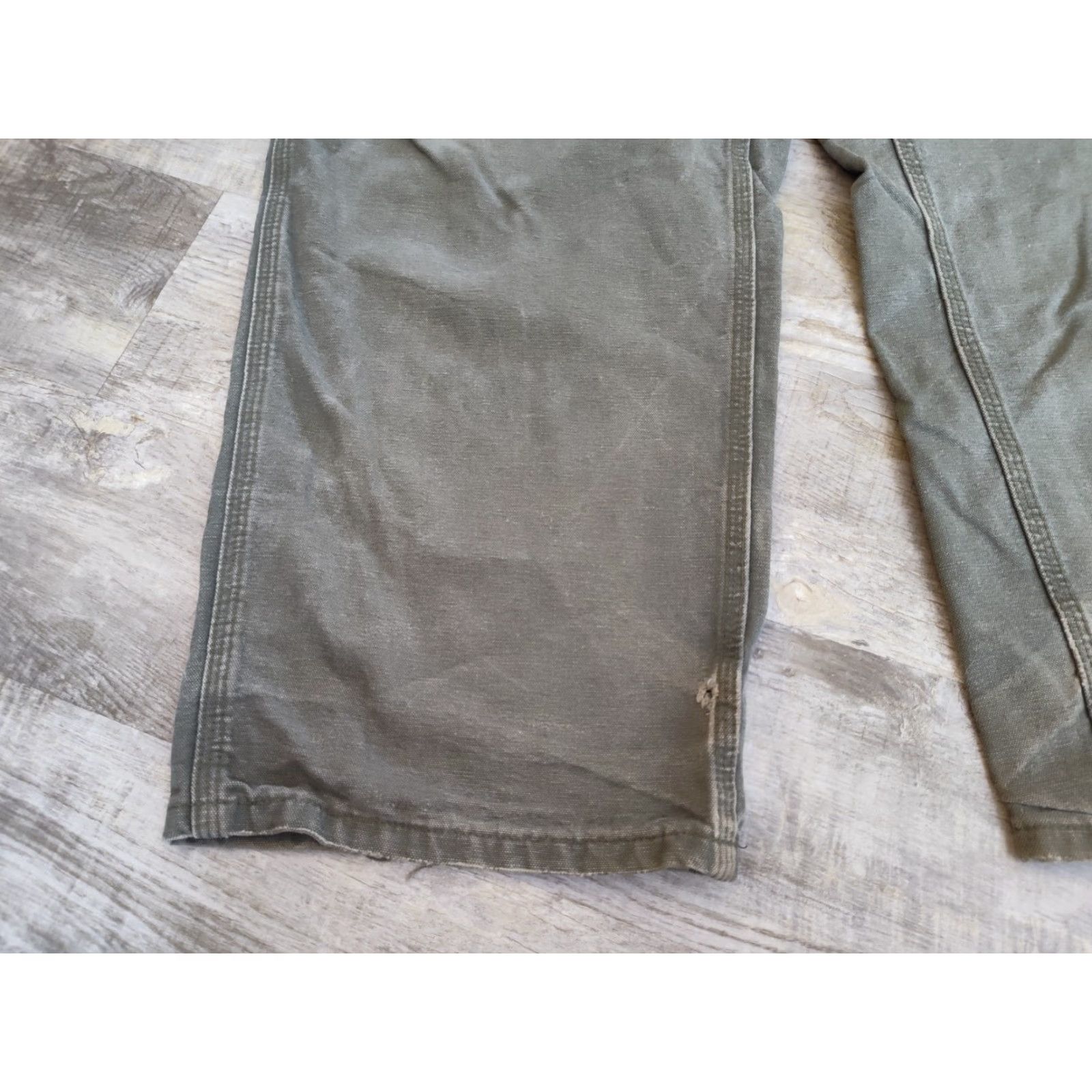 Carhartt VINTAGE Carhartt B11 MOS Distressed Green Carpenter Pants Men’s 42x30 Y2K Grunge Workwear Size US 42 / EU 58 - 2 Thumbnail