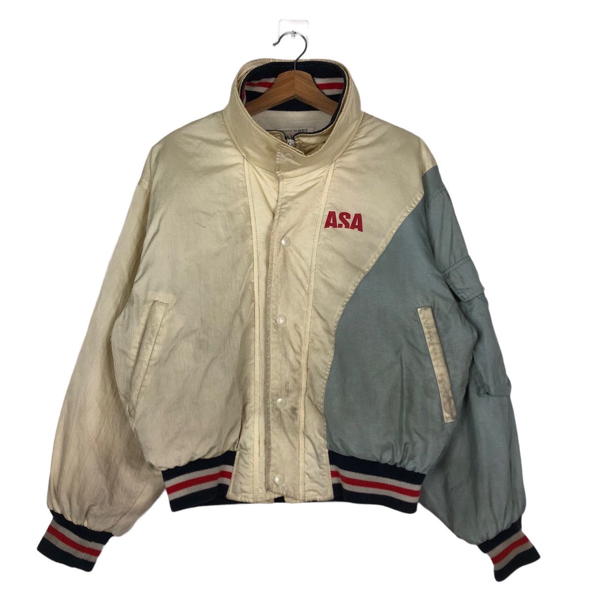 Japanese Brand Vintage Bondage Bomber Jacket Takezo Asa Big Logo Spell Out Size US M / EU 48-50 / 2 - 1 Thumbnail