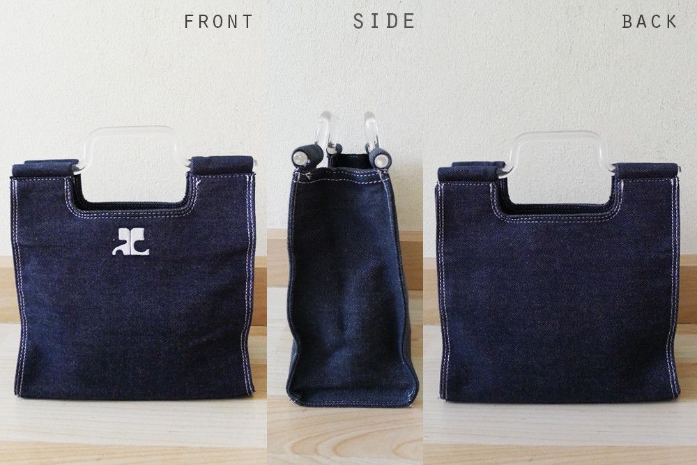 Courreges COURRÈGES PARIS navy denim small handbag, square purse Size ONE SIZE - 2 Thumbnail