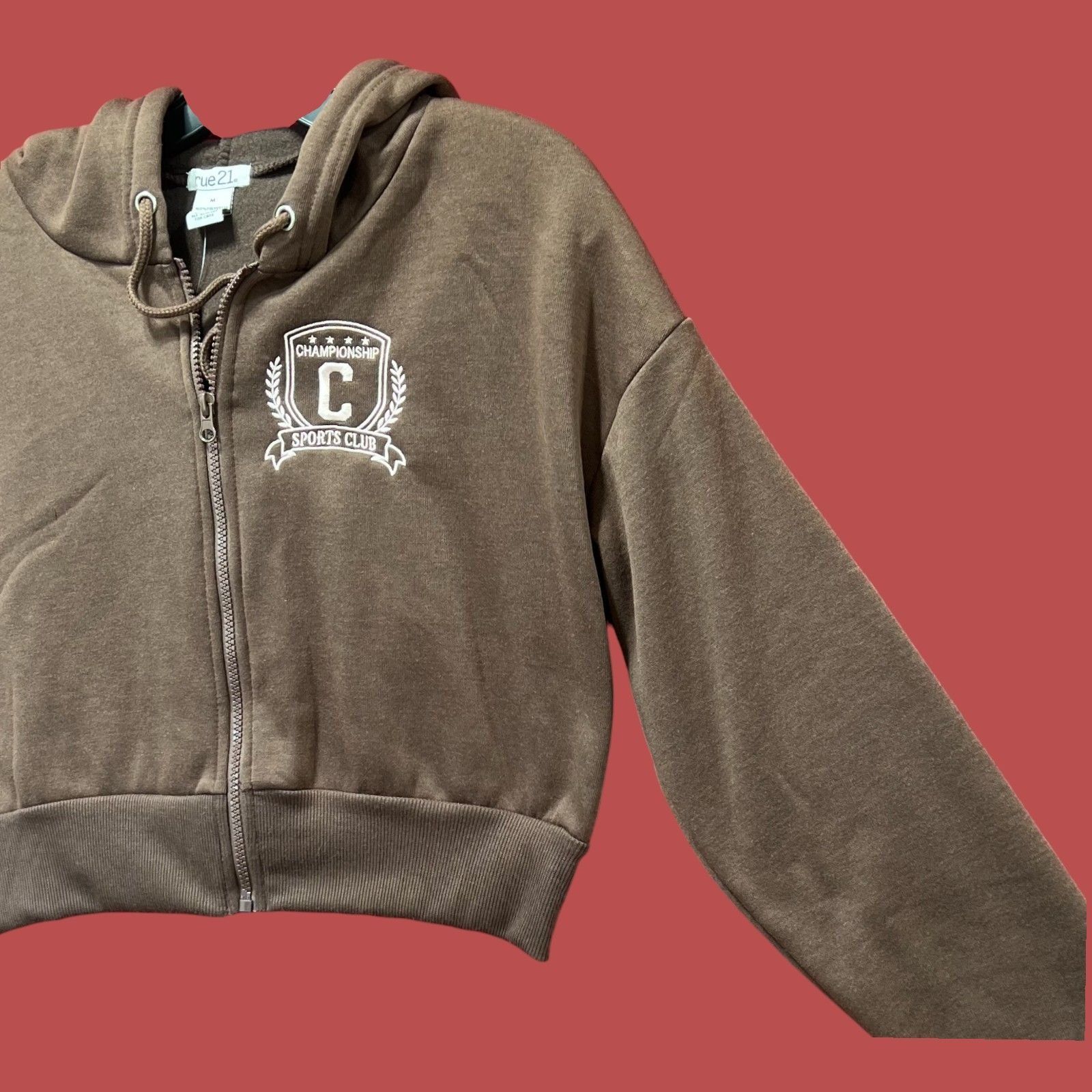 rue21 Rue 21 - Women's Long Sleeve Hooded Sweatshirt - Brown - Med Size M / US 6-8 / IT 42-44 - 13 Thumbnail
