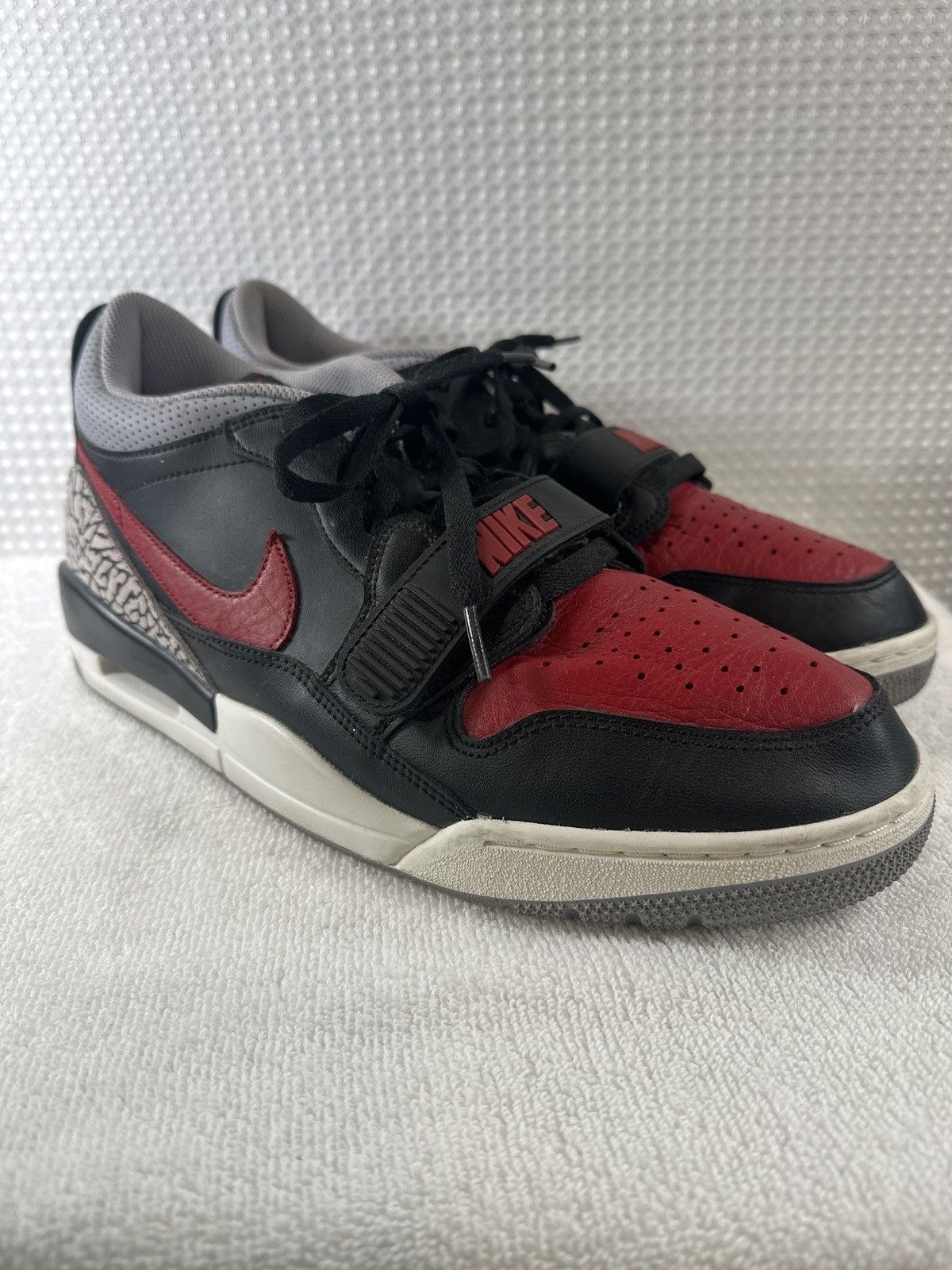 Nike Jordan Legacy 312 Low Bred Cement Grey Gym Red Black Size US 12 / EU 45 - 1 Thumbnail
