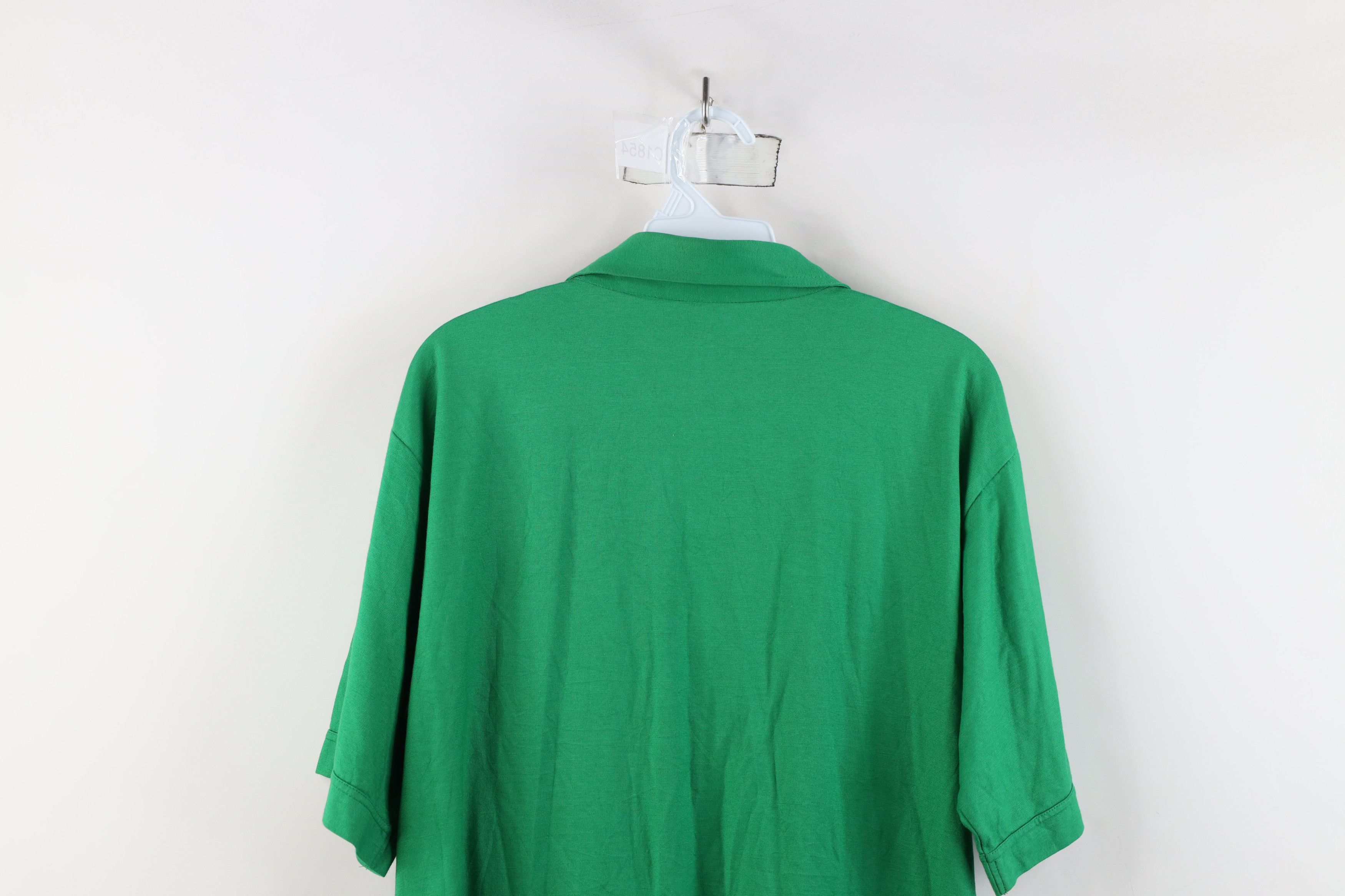 Vintage Vintage 70s Streetwear Knit Collared Golf Polo Shirt Green Size US L / EU 52-54 / 3 - 12 Thumbnail
