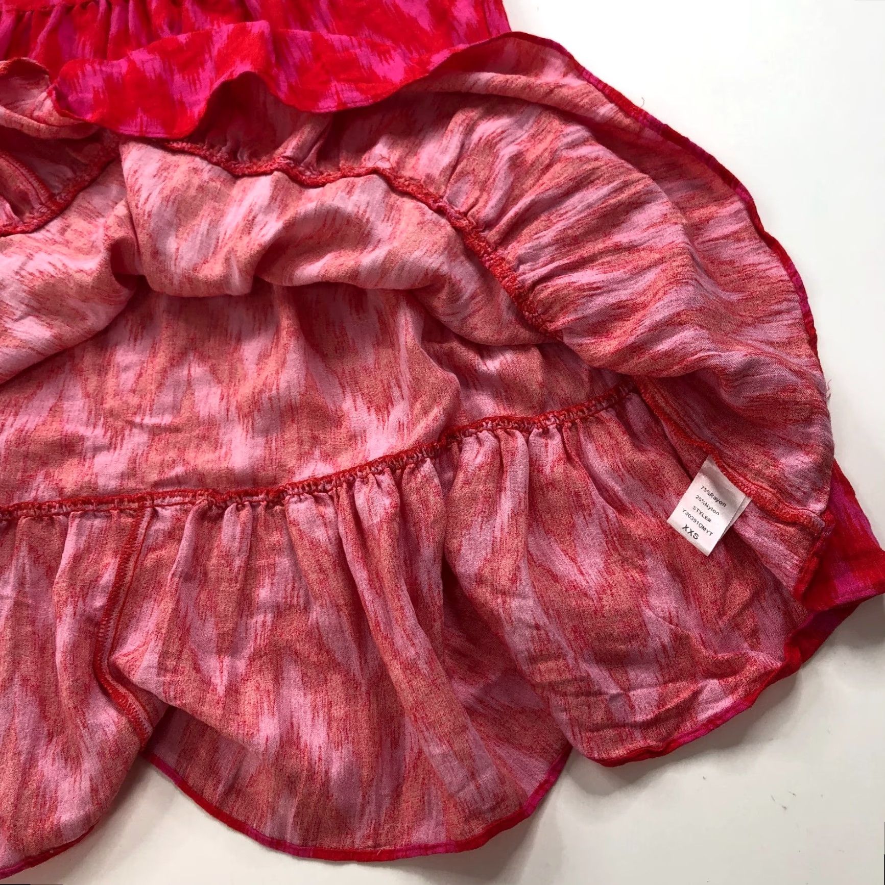 Vintage Pomander Place Mini Dress XXS Pink V-Neck Smocked Geometric Knit Sleeveless Casual Women's Short Dress Core Size XXS / US 00 / IT 34 - 7 Thumbnail