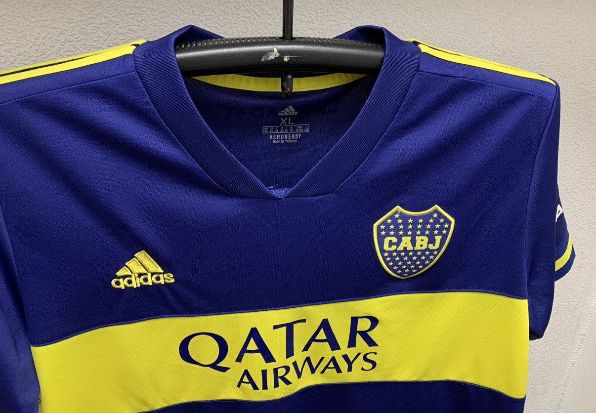 Adidas Boca Juniors CABJ soccer jersey Xl Qatar airways Size US XL / EU 56 / 4 - 5 Thumbnail