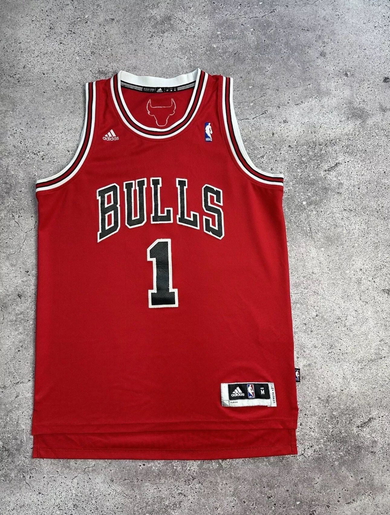 NBA × Vintage Vintage Adidas Chicago Bulls #1 Derrick Rose Jersey NBA Size US M / EU 48-50 / 2 - 3 Thumbnail