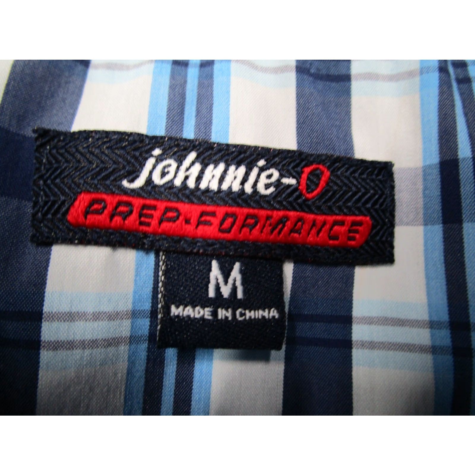 johnnie-O johnnie-O Shirt Men Medium Blue Check PREP-FORMANCE Button-Up Casual Work Size US M / EU 48-50 / 2 - 3 Thumbnail