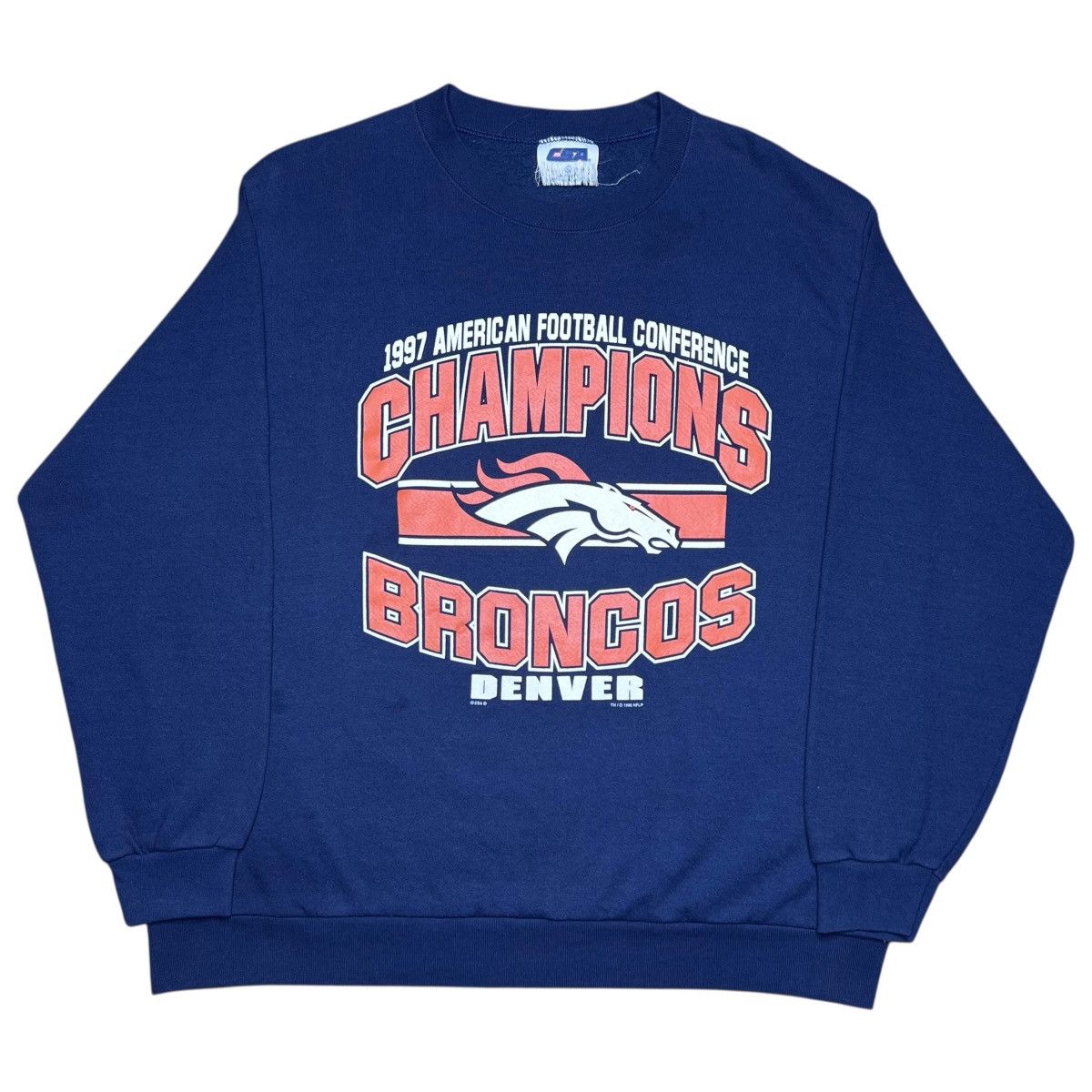 NFL Vintage 1997 NFL Denver Broncos AFC Champions Sweatshirt Size US XL / EU 56 / 4 - 1 Thumbnail
