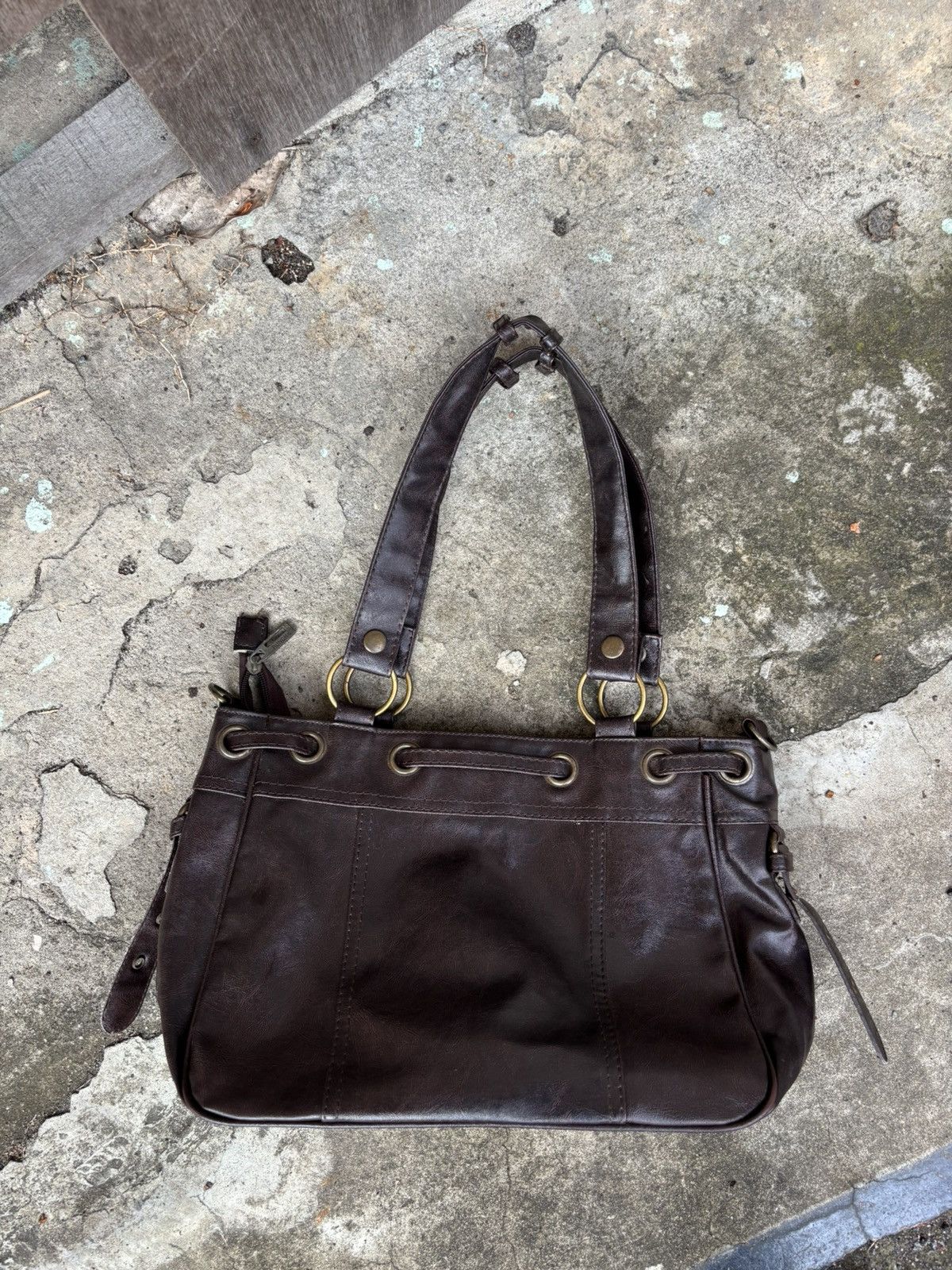 Vintage Vintage Dark Brown Tote Size ONE SIZE - 2 Thumbnail