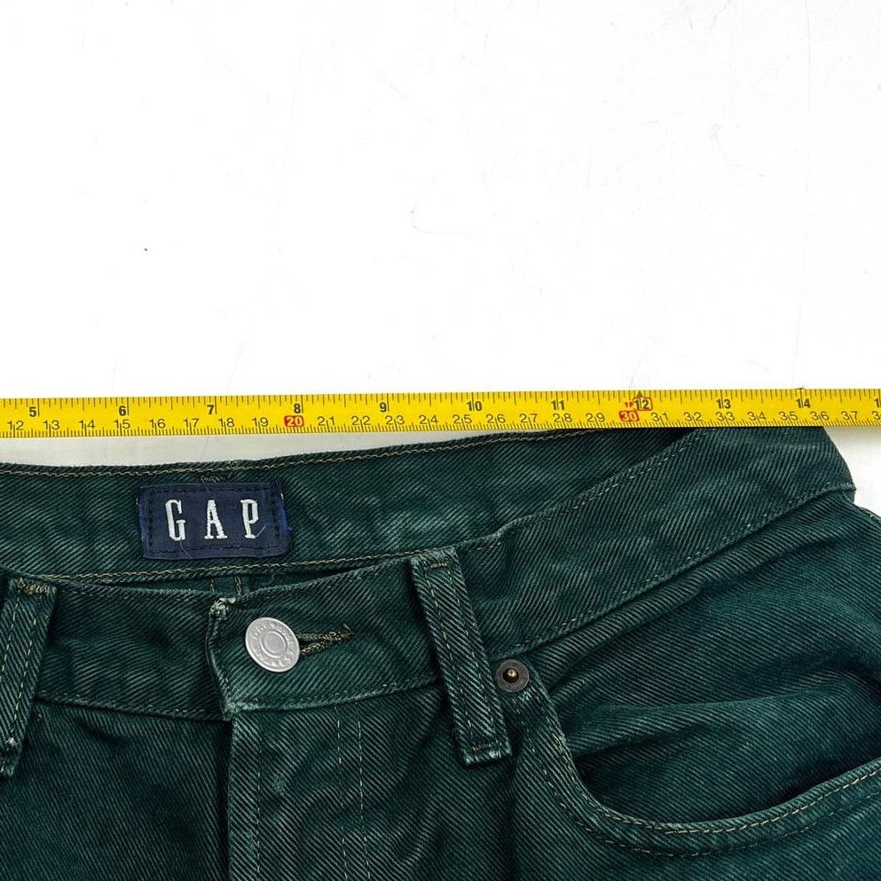 Gap × Vintage Vintage 90s GAP Green Denim Mom Jeans Size 30" / US 8 / IT 44 - 6 Thumbnail