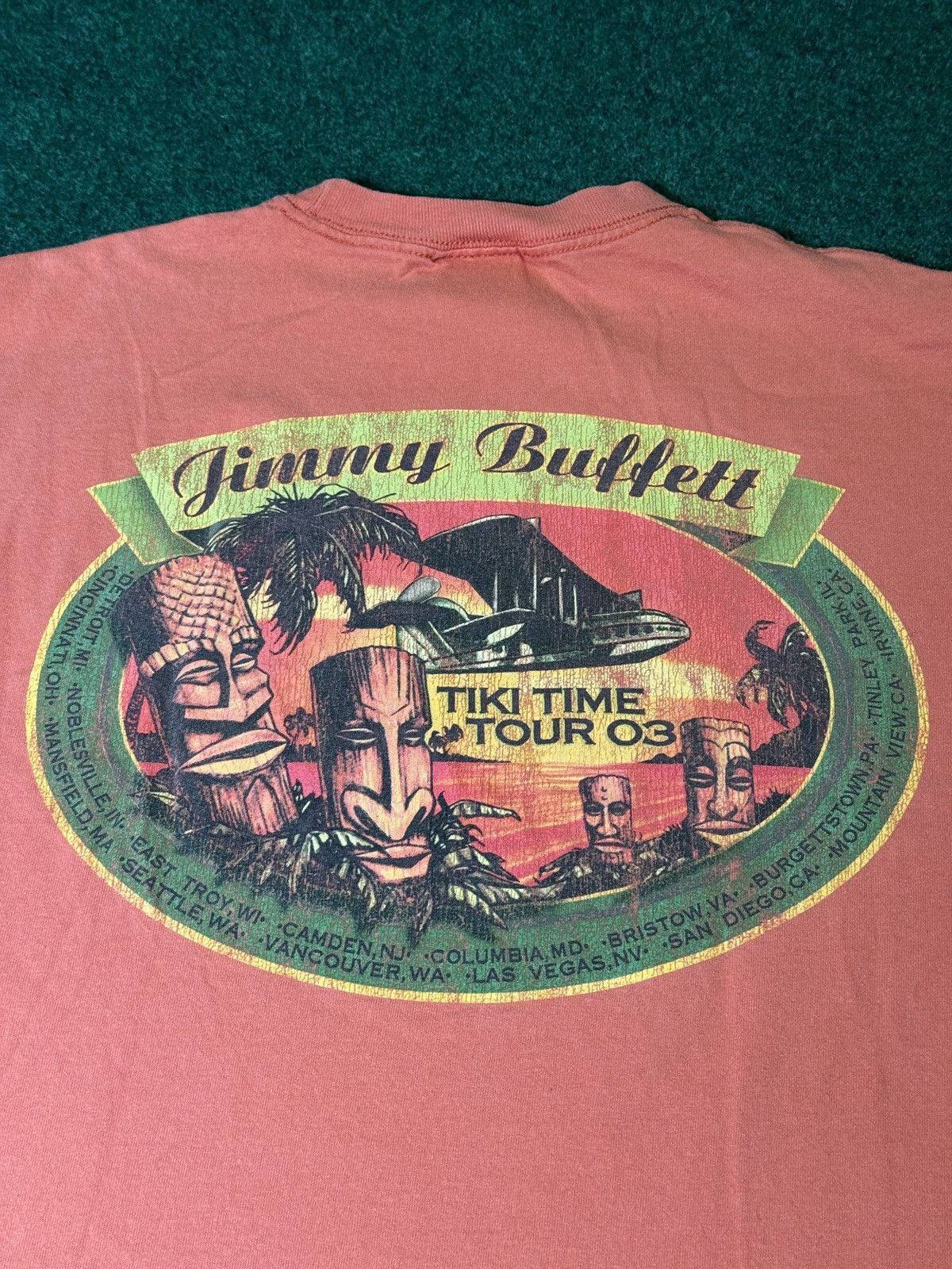 Band Tees × Vintage Vintage Jimmy Buffet Tiki Time 5’o Clock Somewhere T Shirt Size US M / EU 48-50 / 2 - 5 Thumbnail