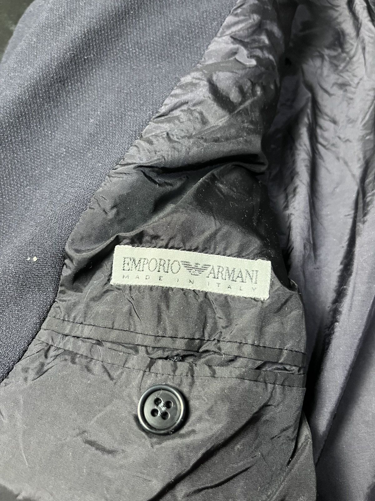 Designer × Emporio Armani Vintage 90s EMPORIO ARMANI Blazer Size 38S - 9 Thumbnail