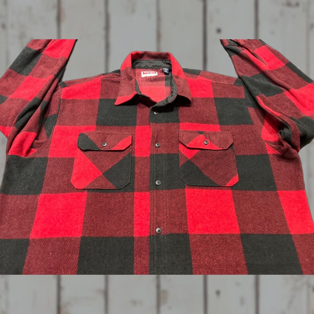 Wrangler Wrangler Mens Shirt 2XL Flannel Lumberjack Plaid Red Black Size US XXL / EU 58 / 5 - 1 Thumbnail