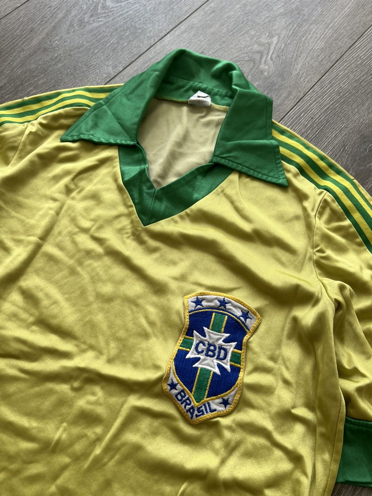 Adidas Rare Vintage Adidas Brasil Jersey 80s Soccer Size US S / EU 44-46 / 1 - 3 Thumbnail