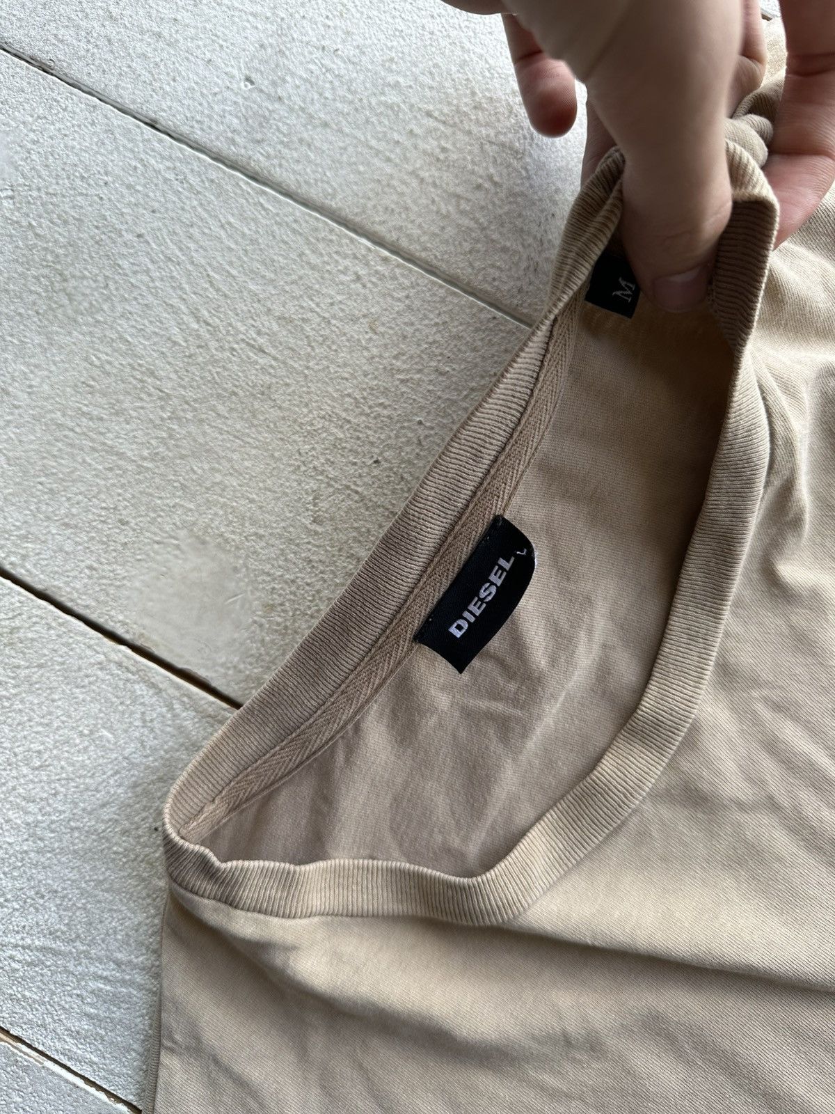 Diesel CRAZY🚨 DIESEL AVANT GARDE Y2K POCKET TANK TOP MEN BEIGE Size US M / EU 48-50 / 2 - 3 Thumbnail