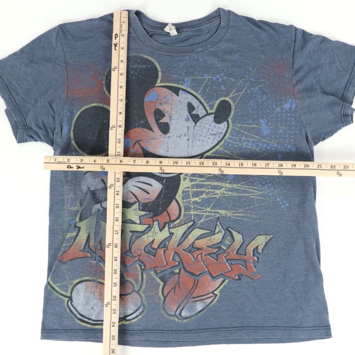 Vintage Optima Sportswear Mickey Mouse Graffiti Solid T-Shirt Gray Men's L Shirt Size US L / EU 52-54 / 3 - 3 Thumbnail