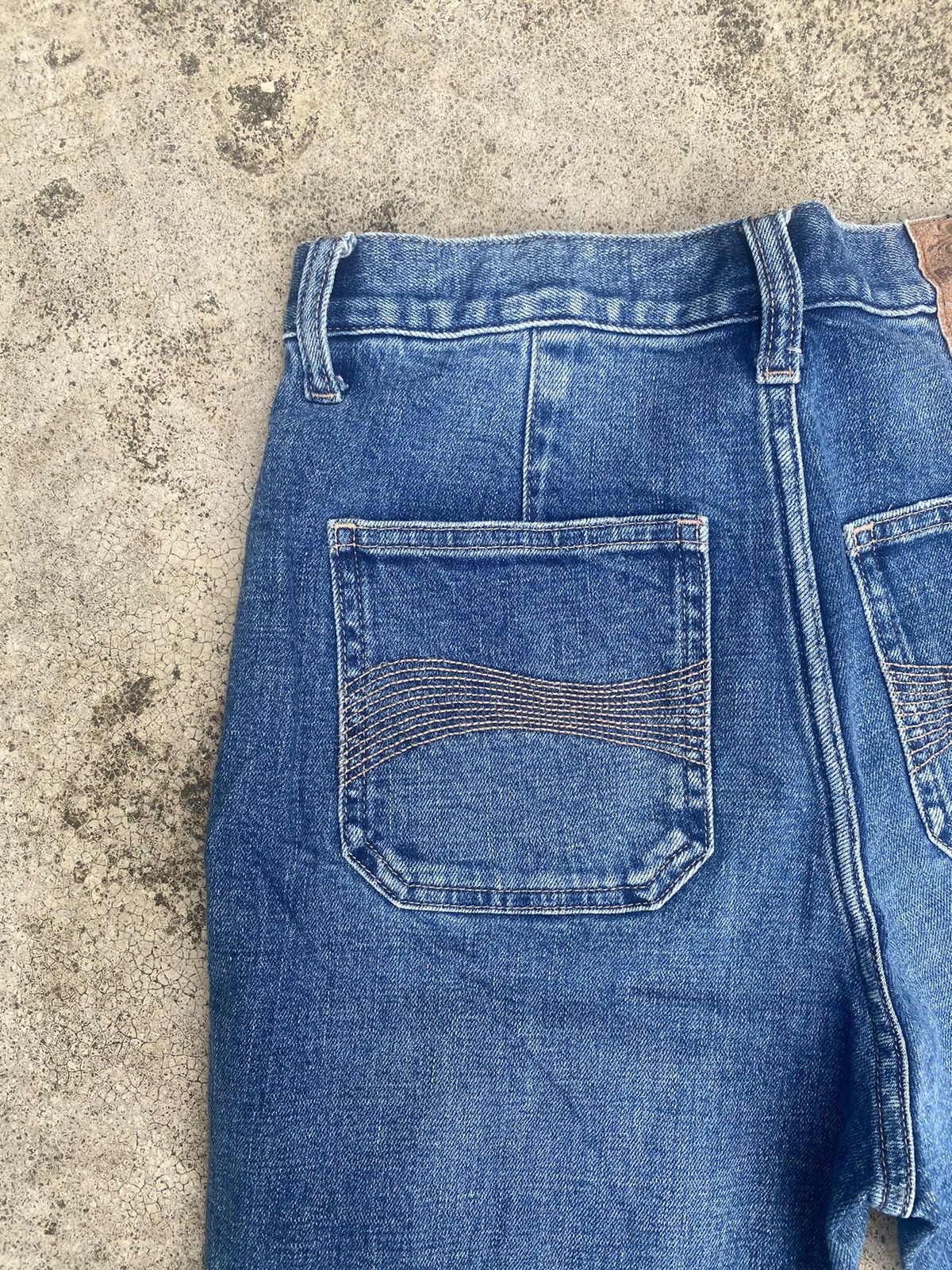 Japanese Brand Flare Jeans Rag Machine Bust Pant Bootcut Size US 27 - 21 Thumbnail