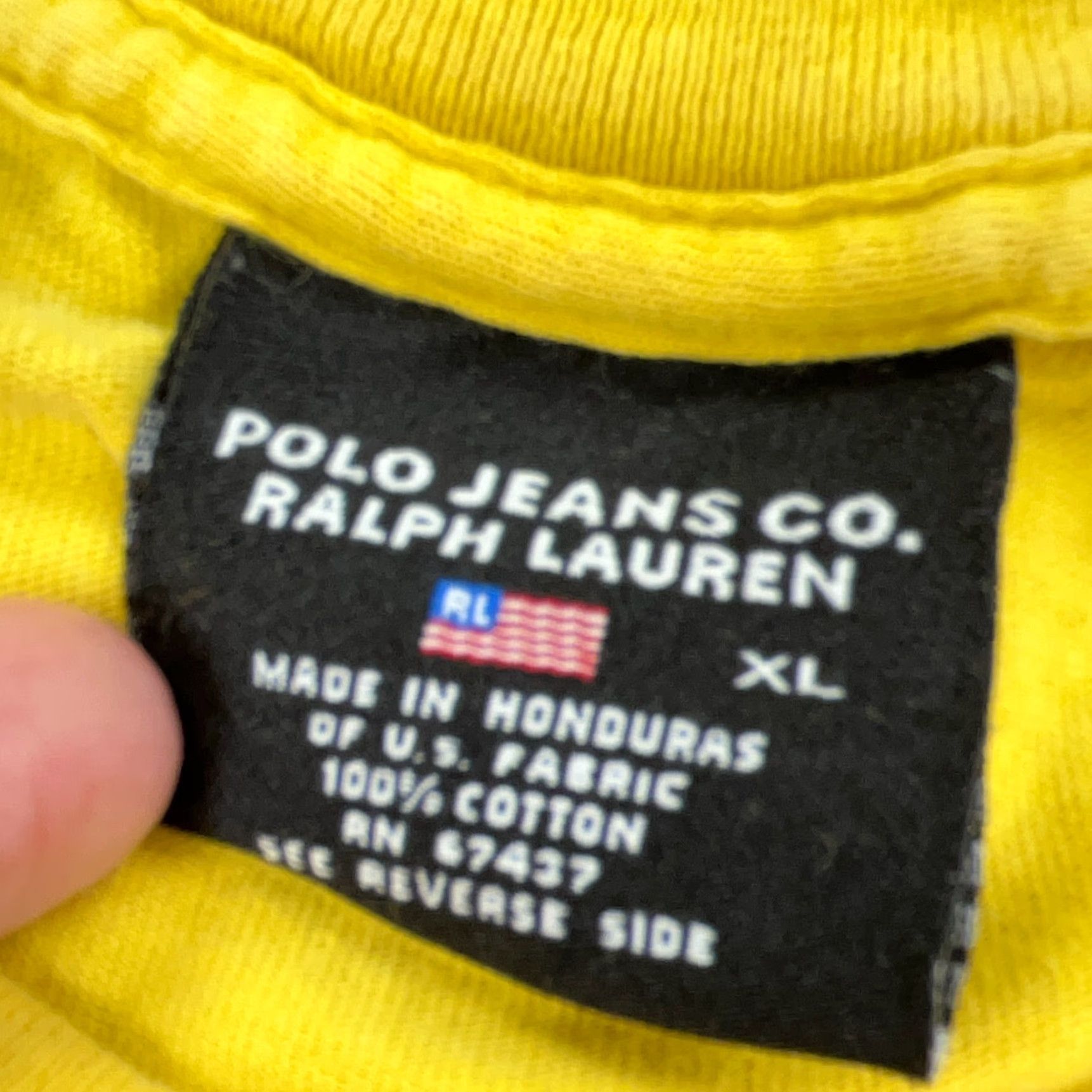 Polo Ralph Lauren VINTAGE Polo Ralph Lauren Shirt Men Large Yellow Surfing T-Shirt Y2K Size US L / EU 52-54 / 3 - 3 Thumbnail