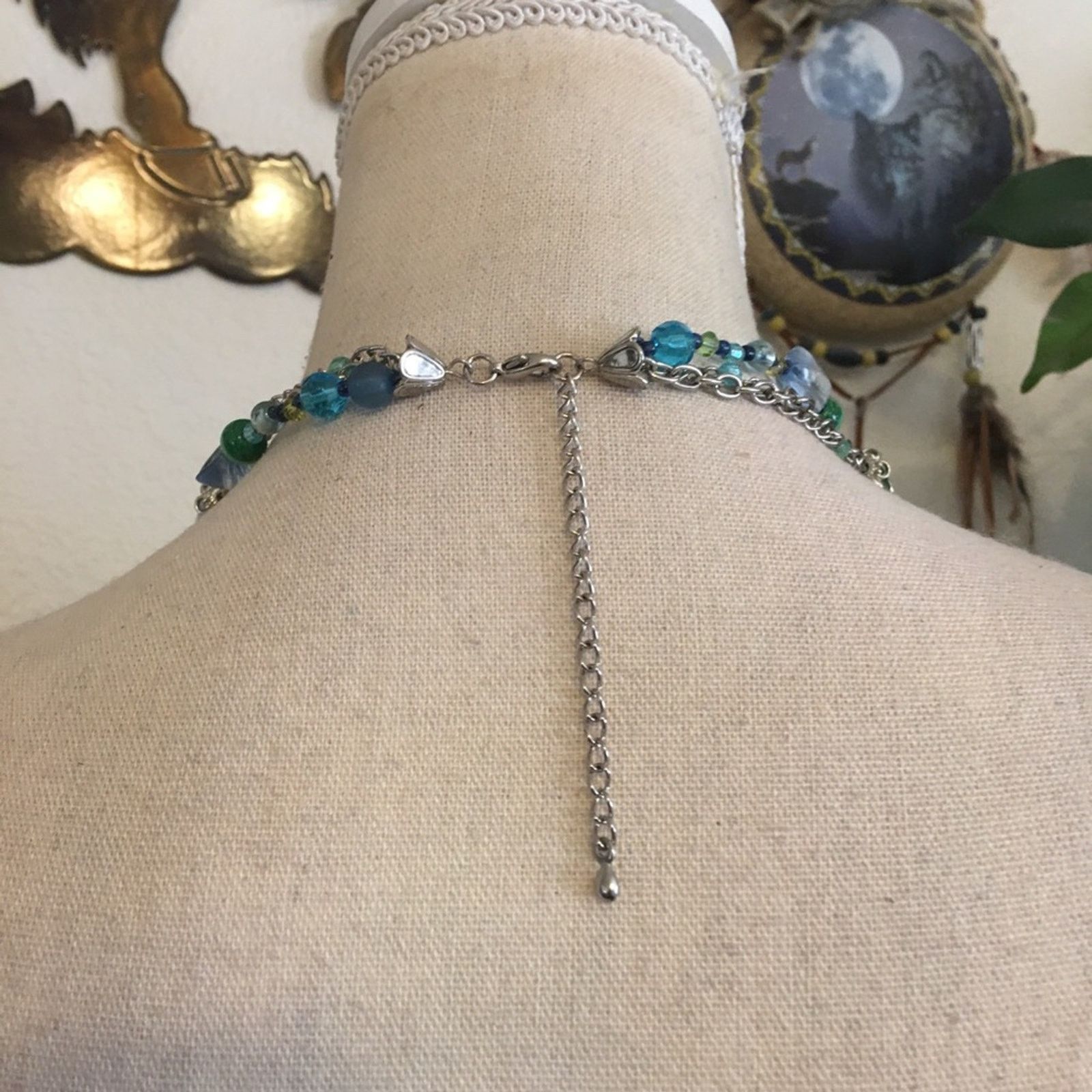 Jewelry Triple strand layered beaded chain necklace Size ONE SIZE - 5 Thumbnail
